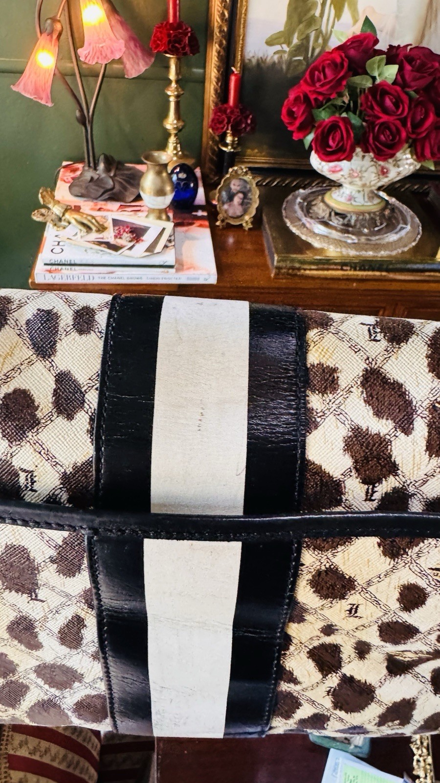 L.A.M.B. Gwen Stefani Leopard Print Shoulder Bag Rare