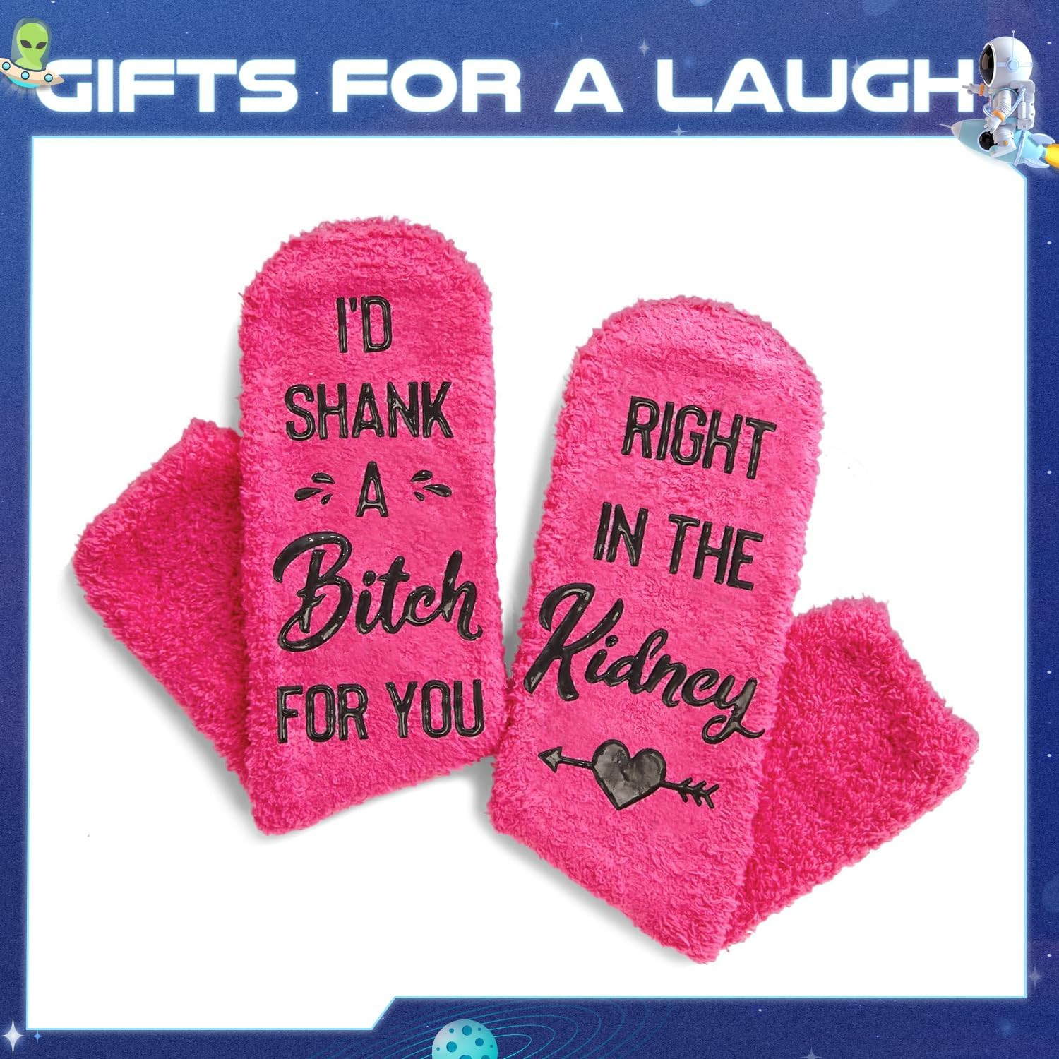 HAPPYPOP Gag Socks for Women -Running Fart Gifts, Funny Gifts for Besties Sister