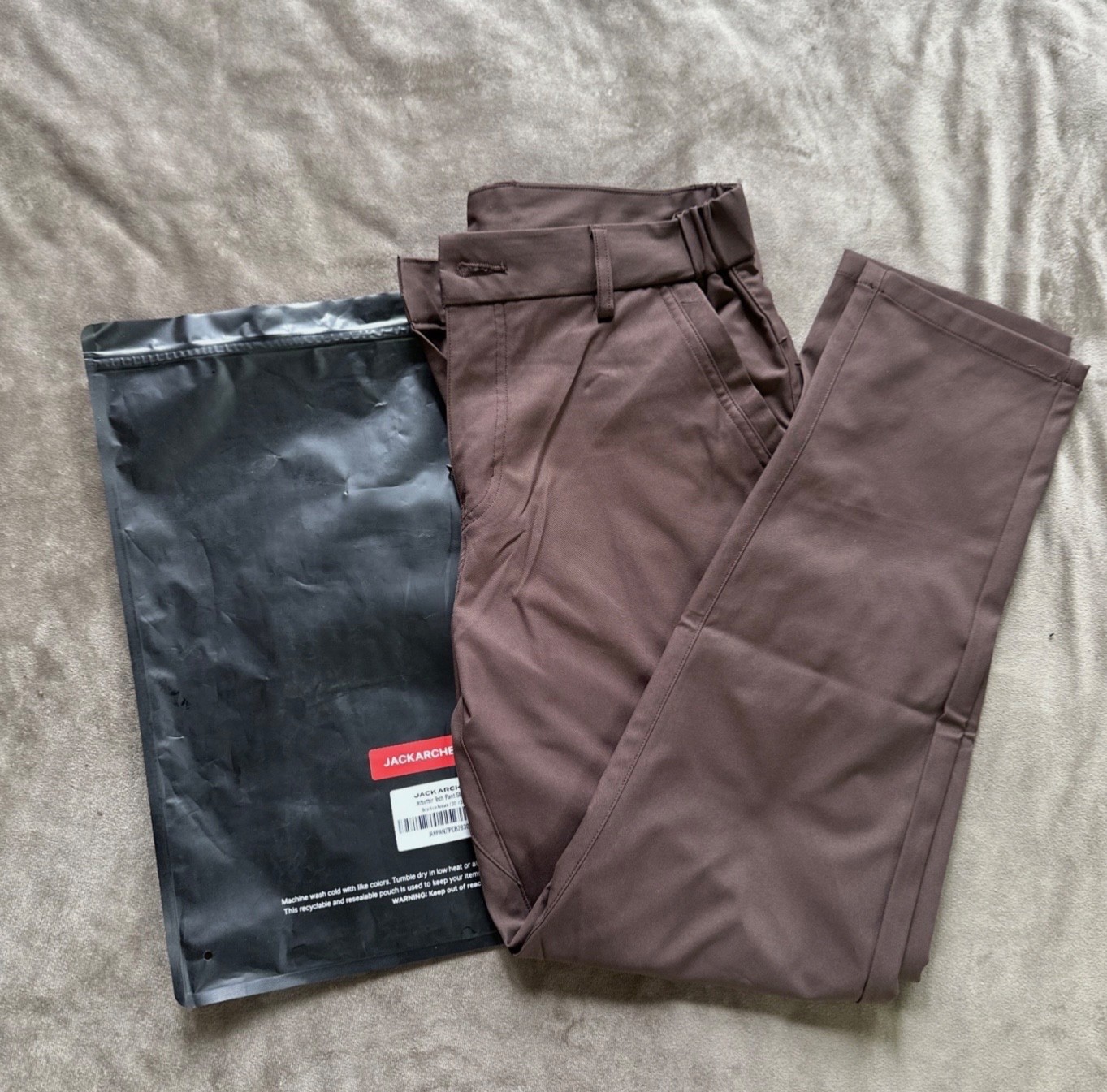 Jack Archer Jetsetter Tech Pants Slim Fit Mens Performance Bourbon Brown 30/28