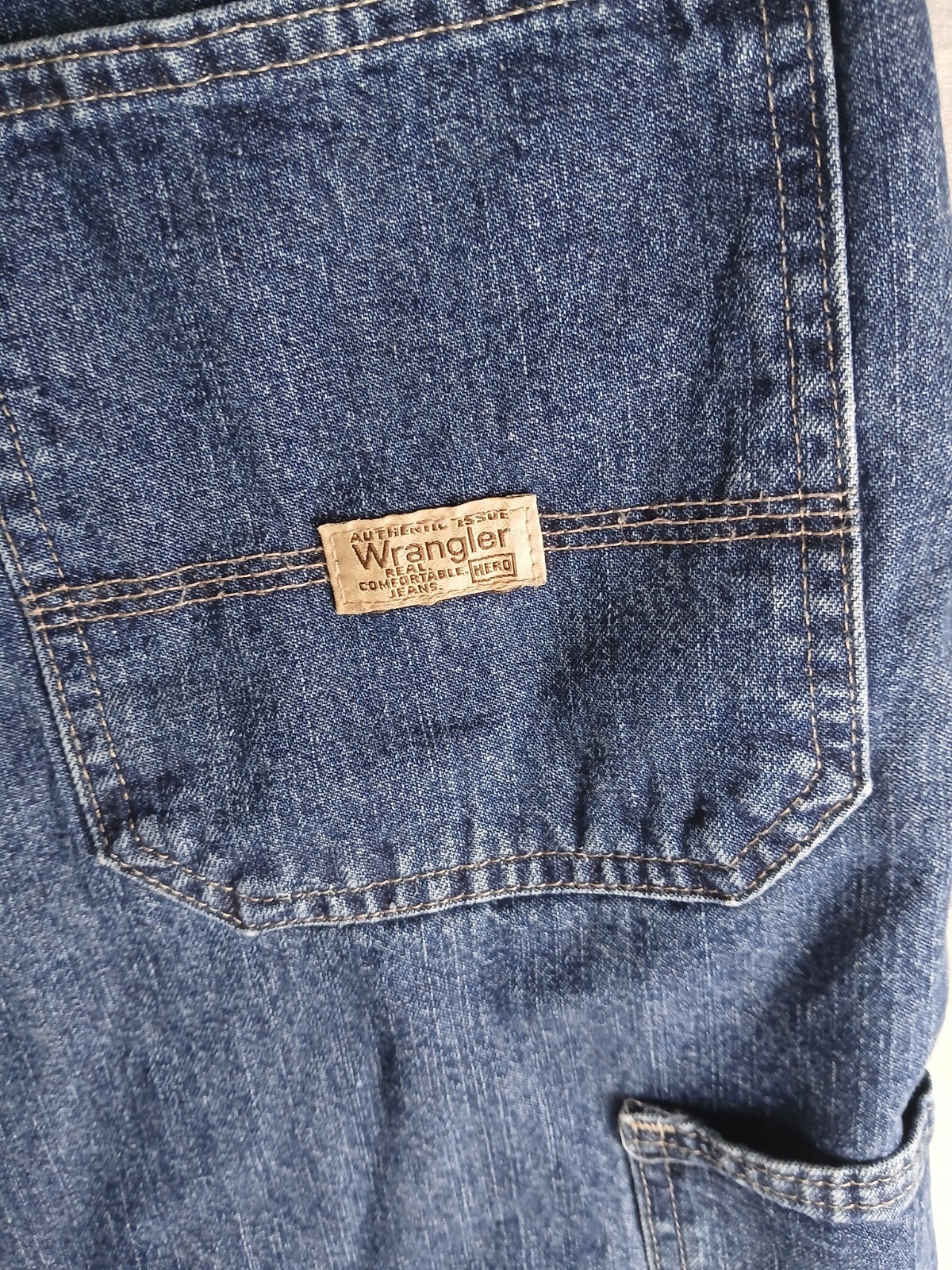 Wrangler Jean Shorts 36 Carpenter Hammer Loop Baggy Jorts 9″ Grunge Y2k