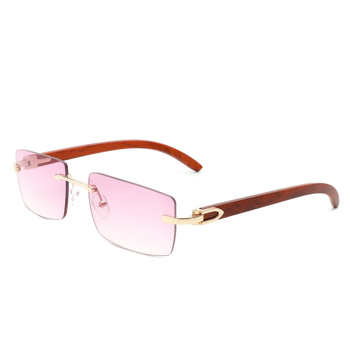 Rectangle Rimless Hip Hop Sunglasses Retro GAFAS Fashion Women Men Tinted SHADZ