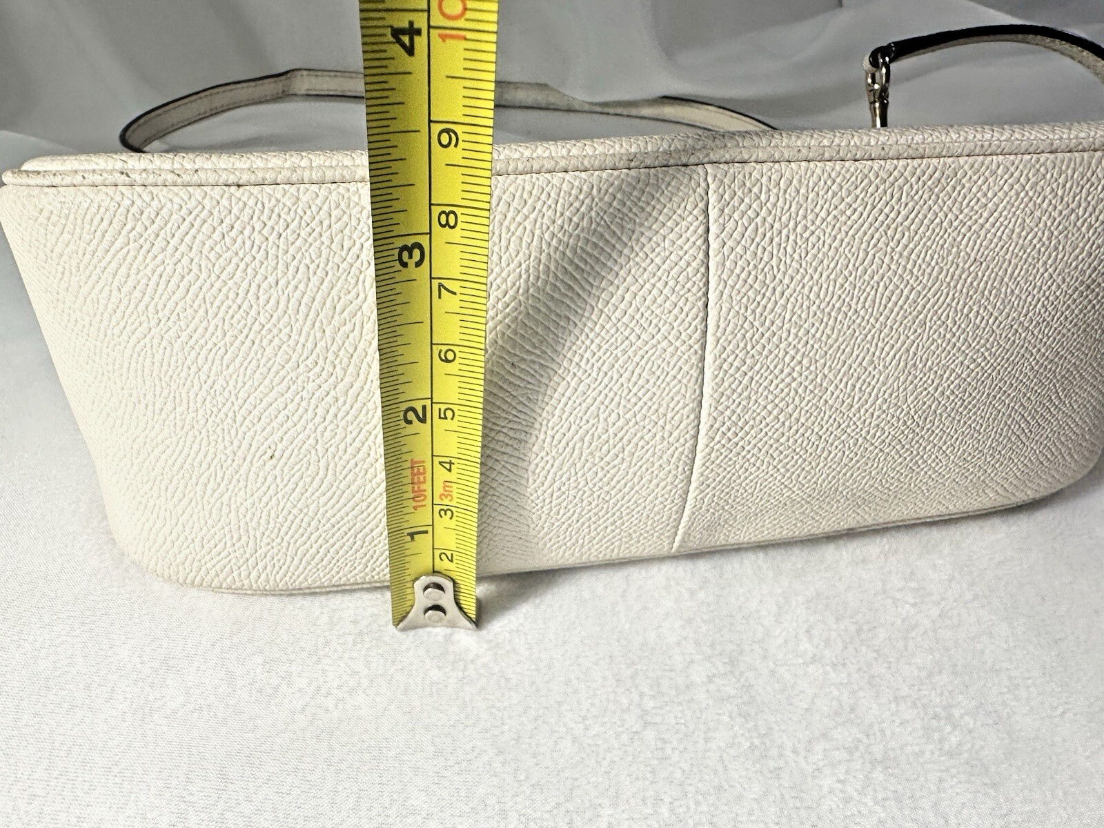 COACH #F25591 Top Handle Pouch in Crossgrain Leather Sz 8.75″ (L) × 5″ (H) ×3″ D