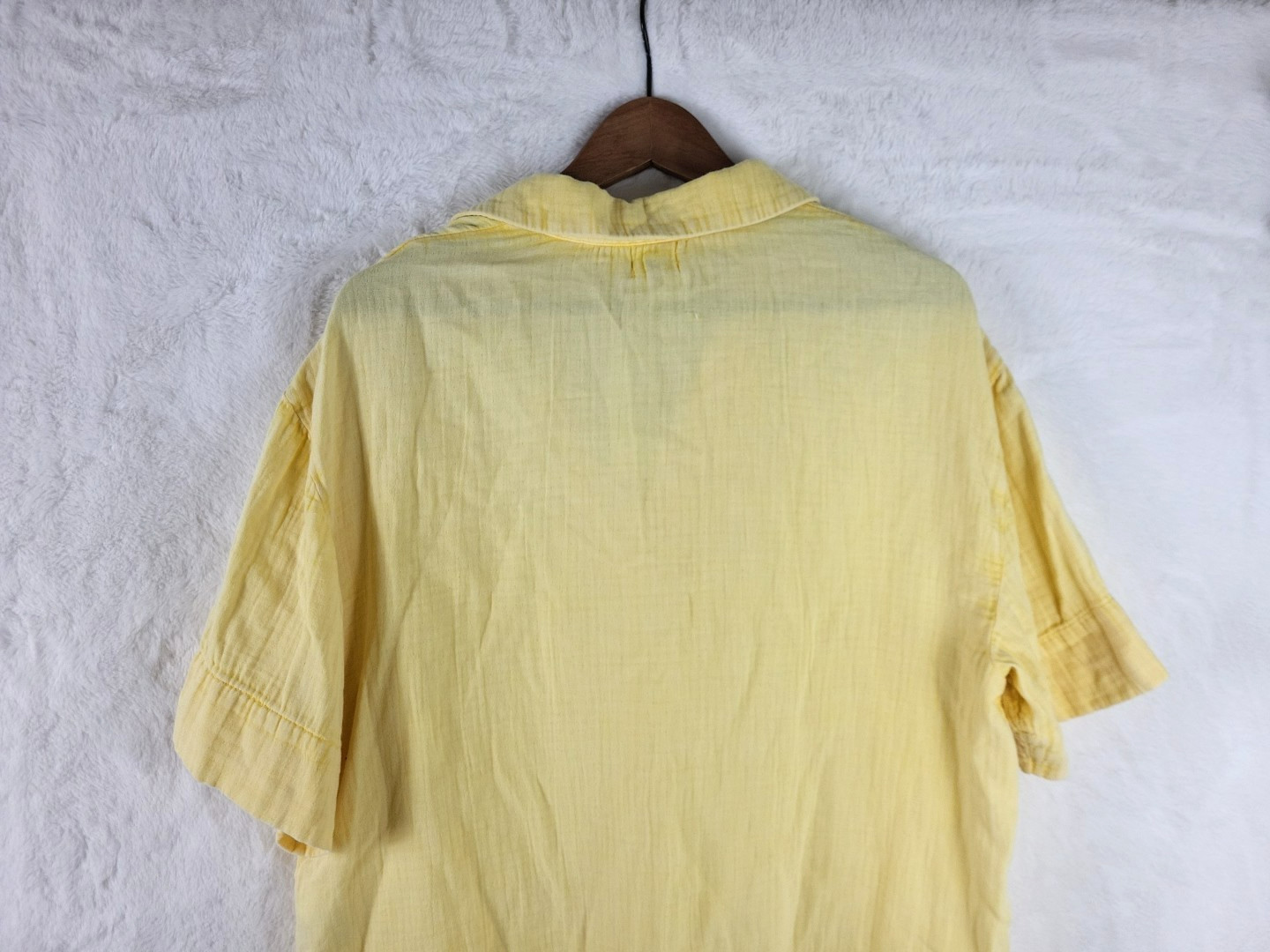 Faherty Dream Cotton Gauze Wren Top Sahara Sun Yellow Size Medium