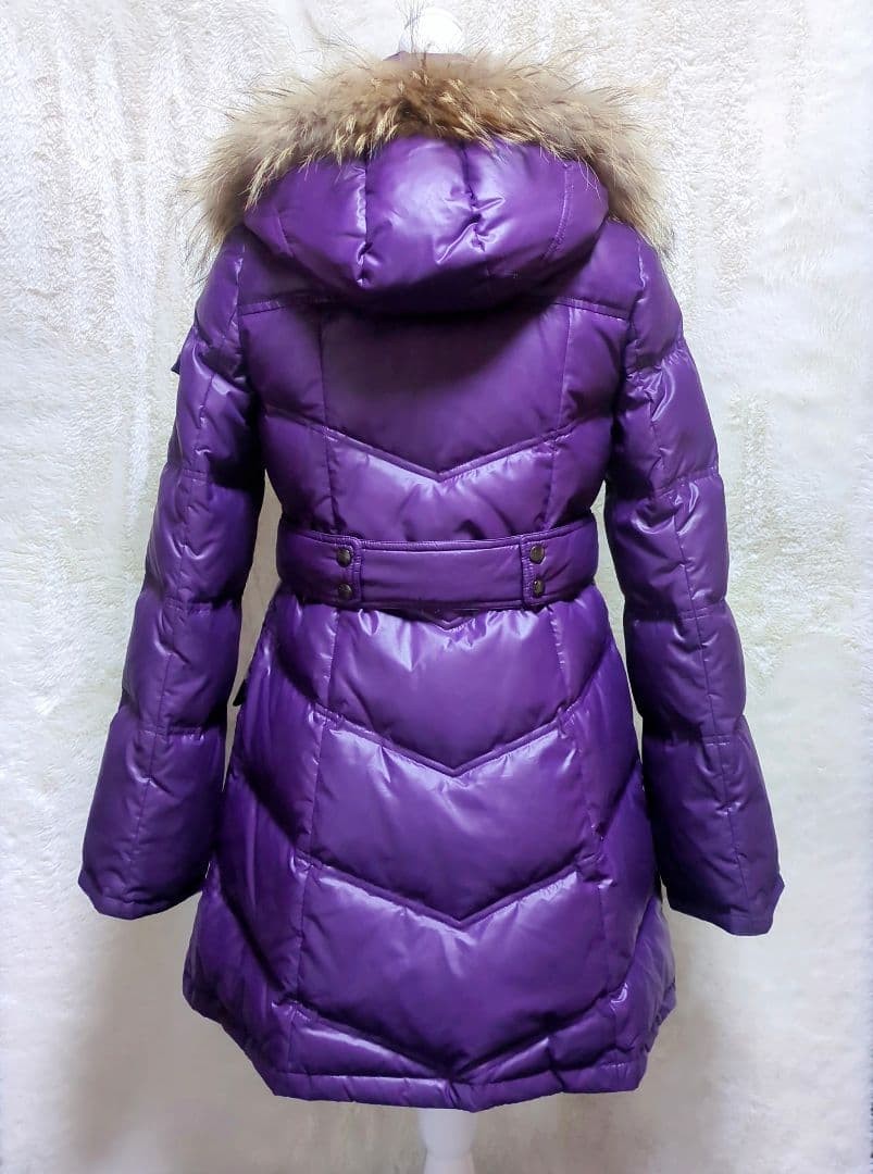 Burberry Blue Label Nova Check Fur Hooded Down Jacket