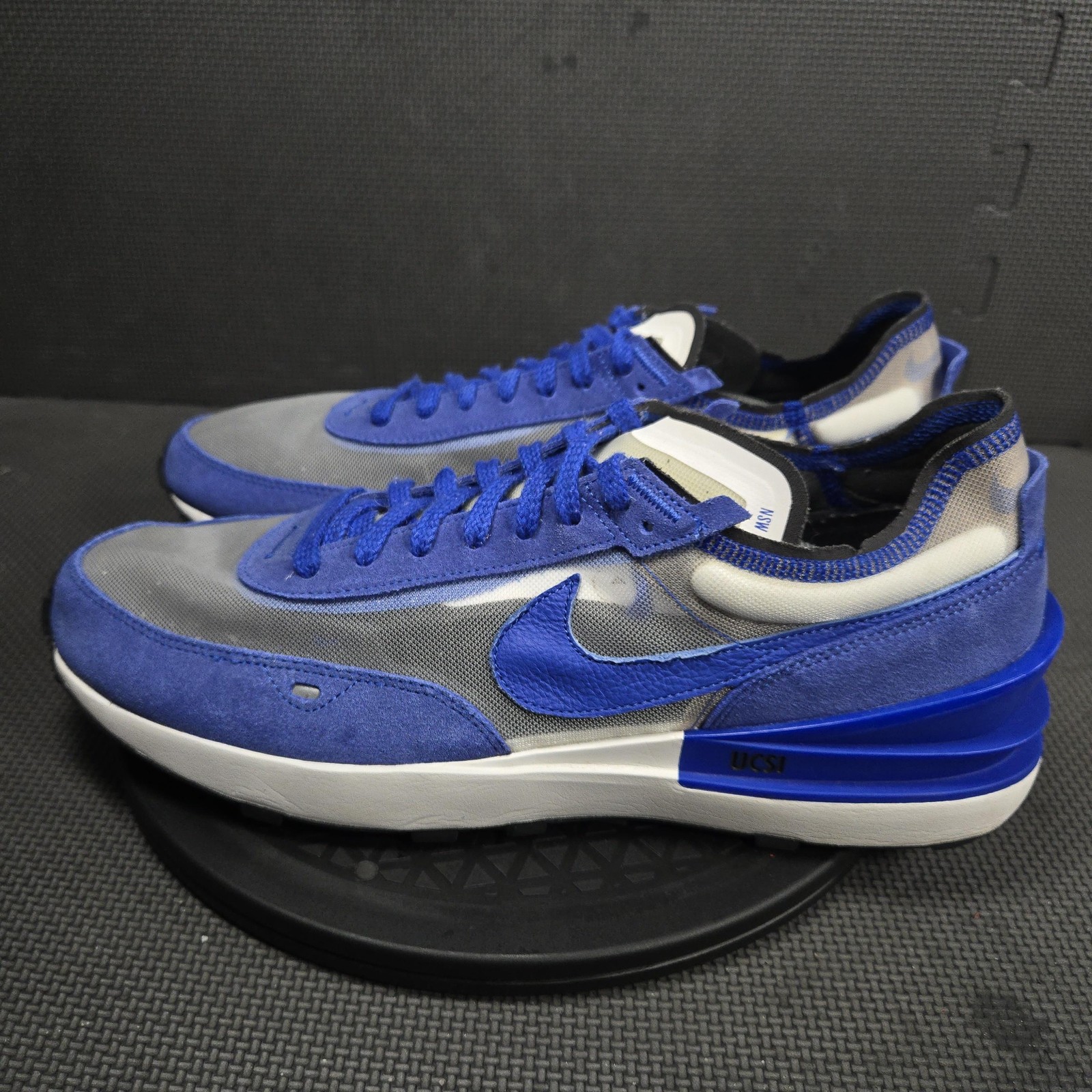 Nike Waffle Shoes Mens Sz 14 Blue Running Low Sneakers Athletic Mesh DJ0966-091