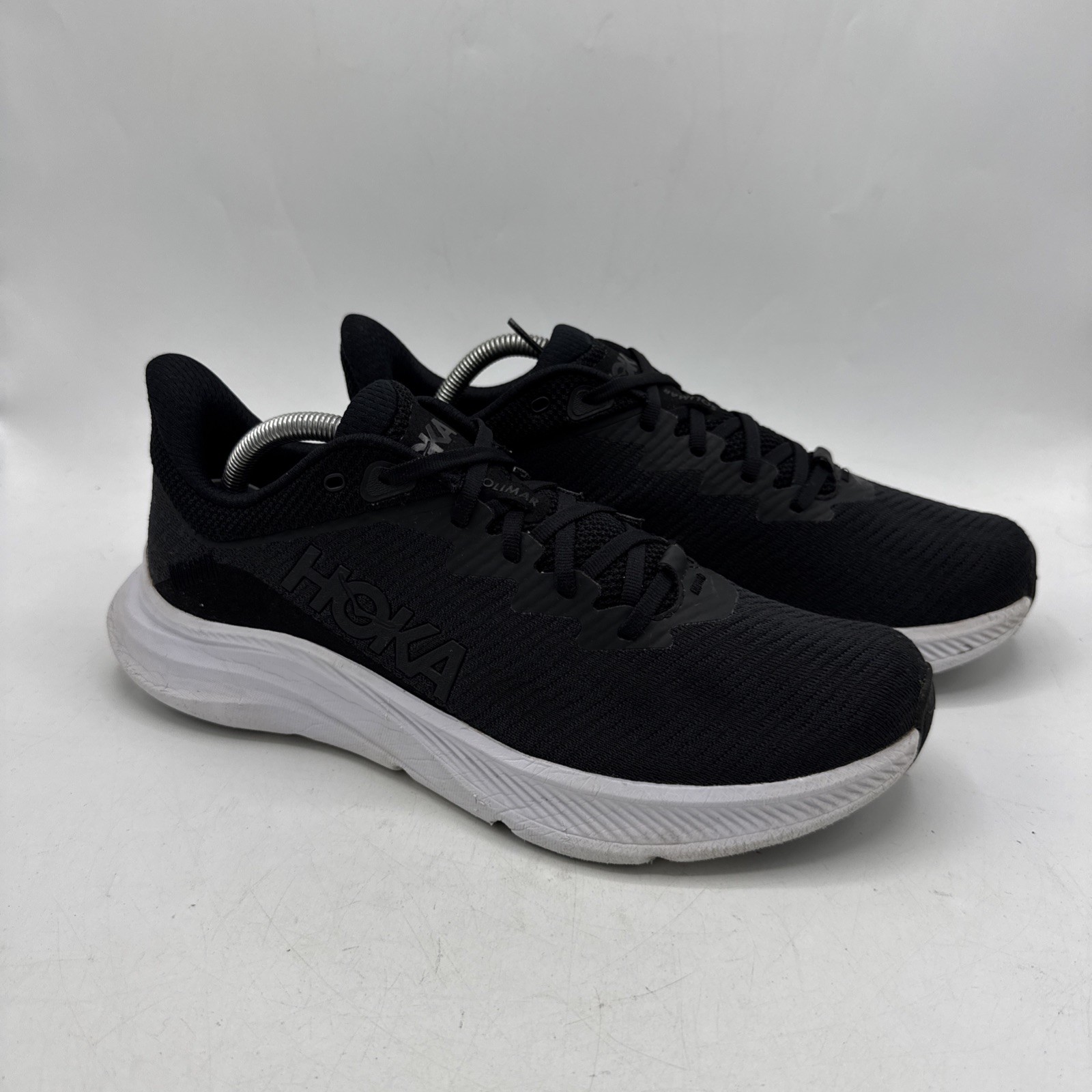 Hoka One One Solimar Shoes Mens 9.5 Black White Running Athletic Sneakers