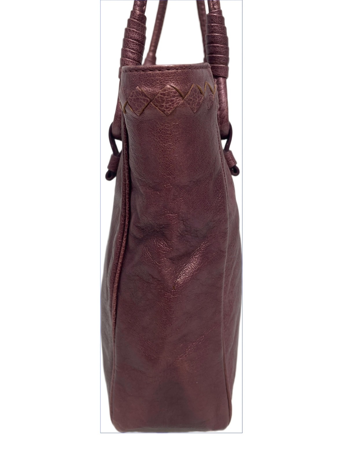 Bottega Veneta 2000’s Tote Bag Burgundy Leather Used