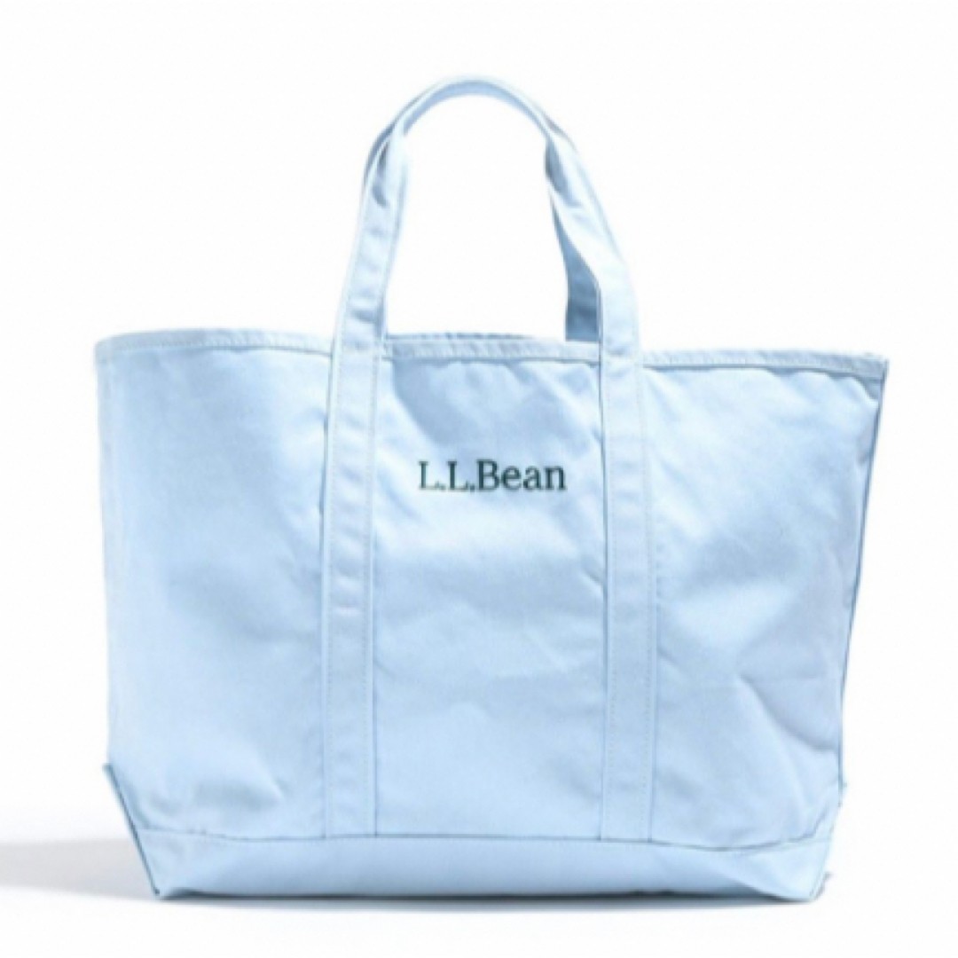 L.L.Bean Grocery Tote Surf Blue Discontinued Cotton 37x45x17cm Used