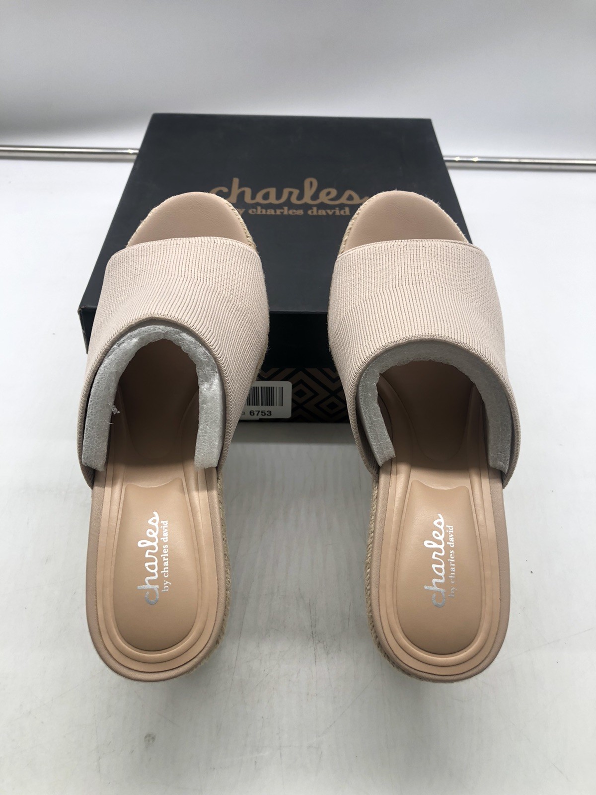 CHARLES BY CHARLES DAVID Jeremy Espadrille Platform Wedge Sandal Size 8.5 M *