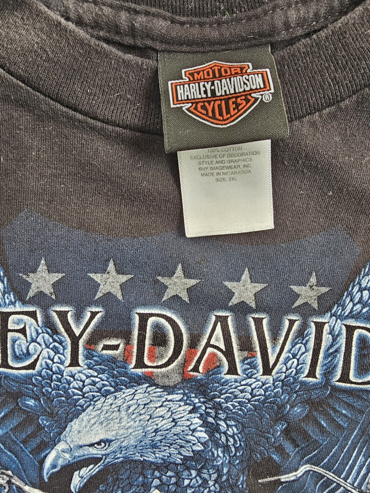 Savannah GA Harley-Davidson 2 Sided T-Shirt Men’s 2XL 50 inX 29.5in Ship Eagle