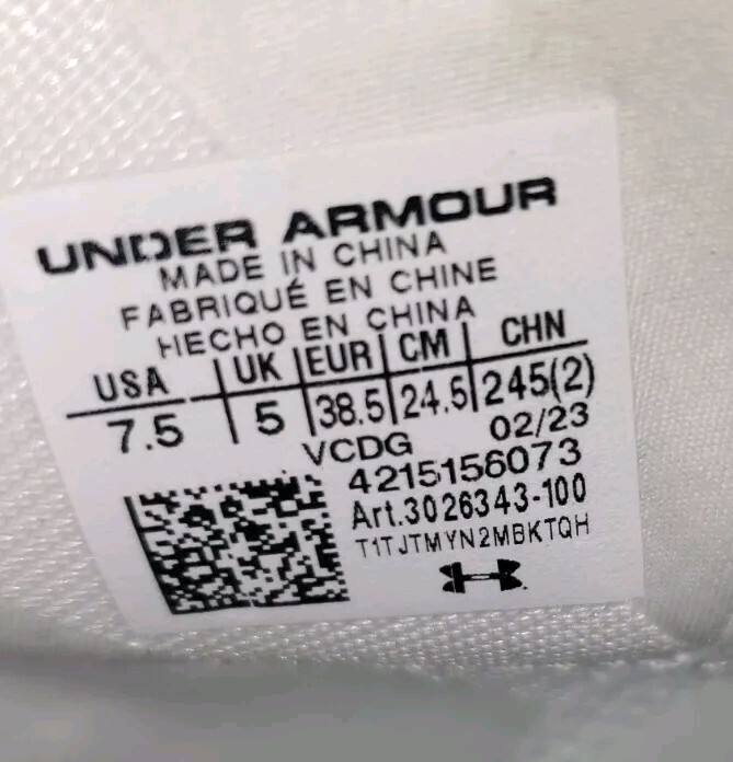 UNDER ARMOUR SPOTLIGHT CLONE MC LACROSSE FOOTBALL WHITE/GOLD WOMEN’S Sizes