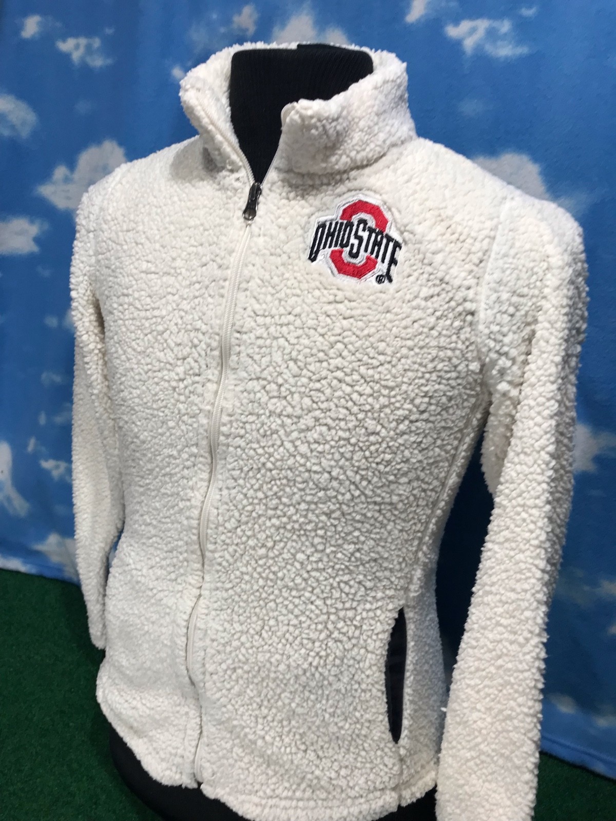 Ohio State Buckeyes Sweatshirt Sweater OSU Sharpa Ladies GEN2 Small 35 S19