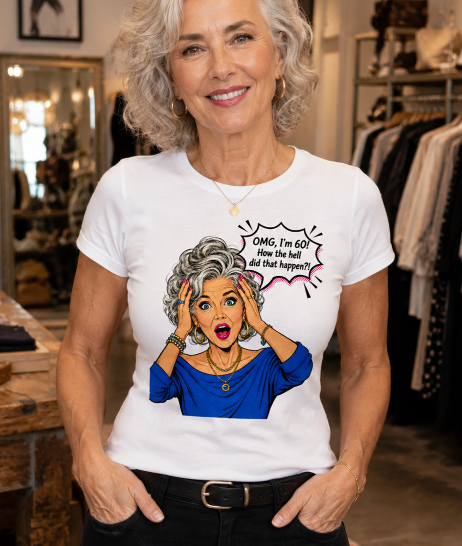 Ladies 60th Birthday T-Shirt Original Design Gift Present Girlfriend 60 Party