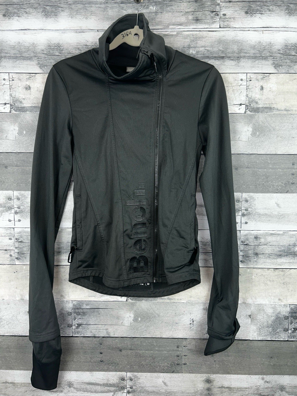 Bench. Urbanwear Women’s Small Full Zip Jacket Mock Neck Stretch Athleisure Gray
