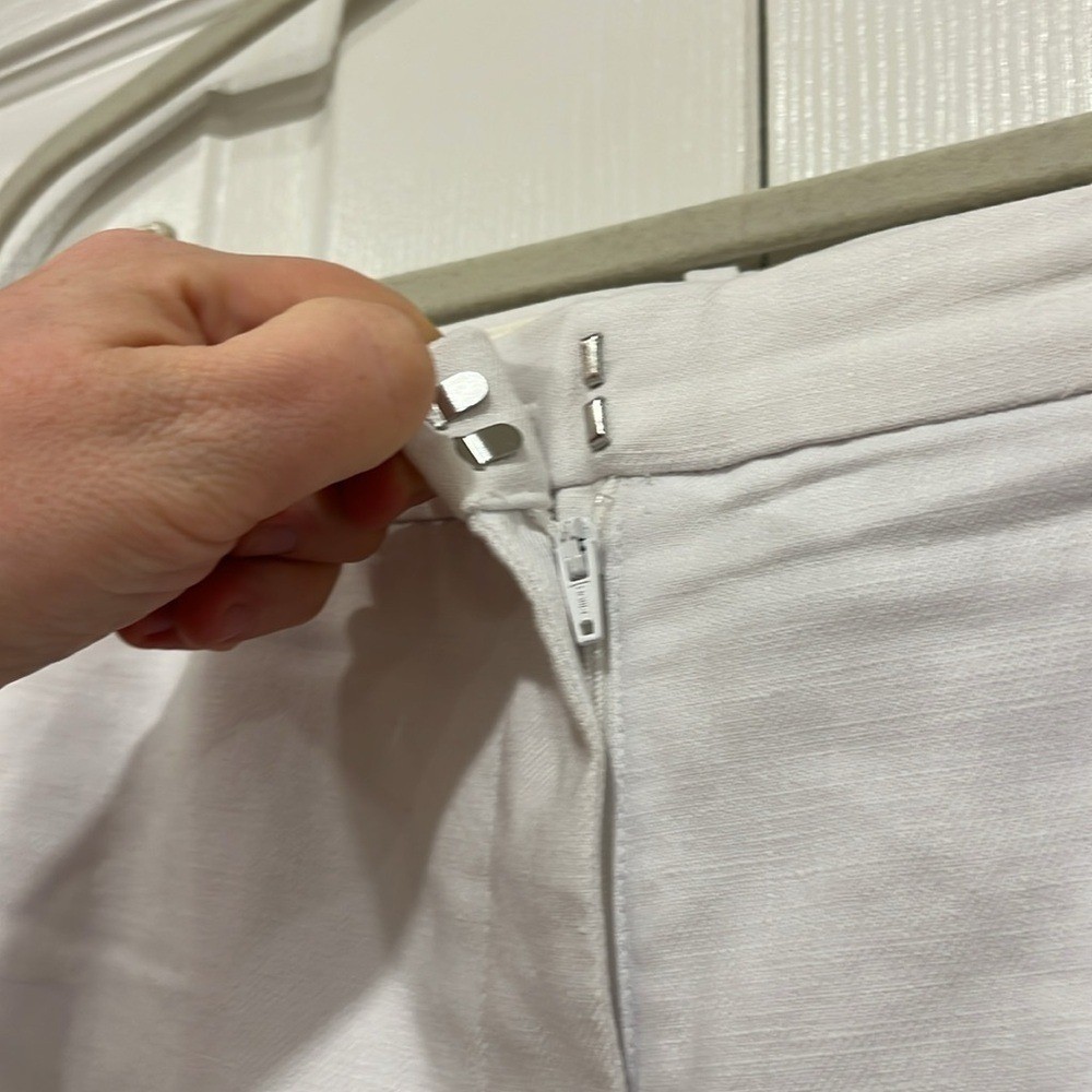 J. Crew Kaya Pant in Stretch Linen Blend White Size 10