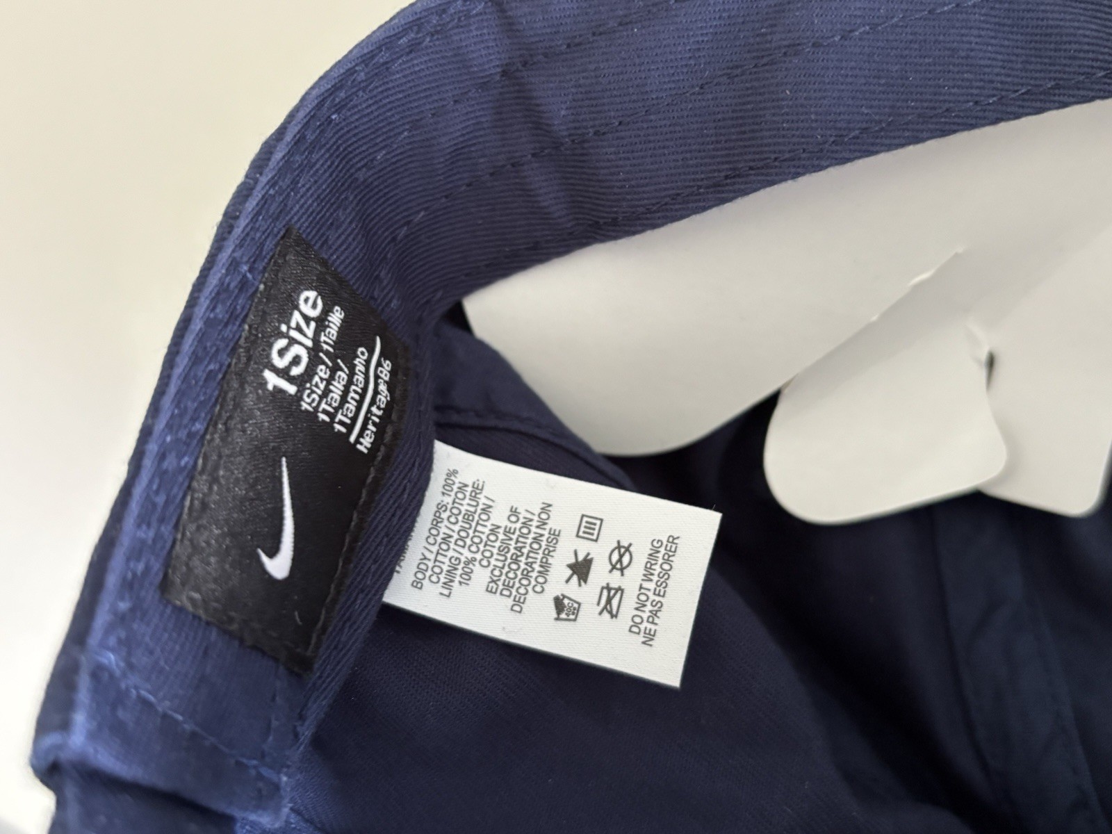 Nike Heritage 86 Campus Team Navy Adjustable Cap 102699-419 One Size Cotton NEW
