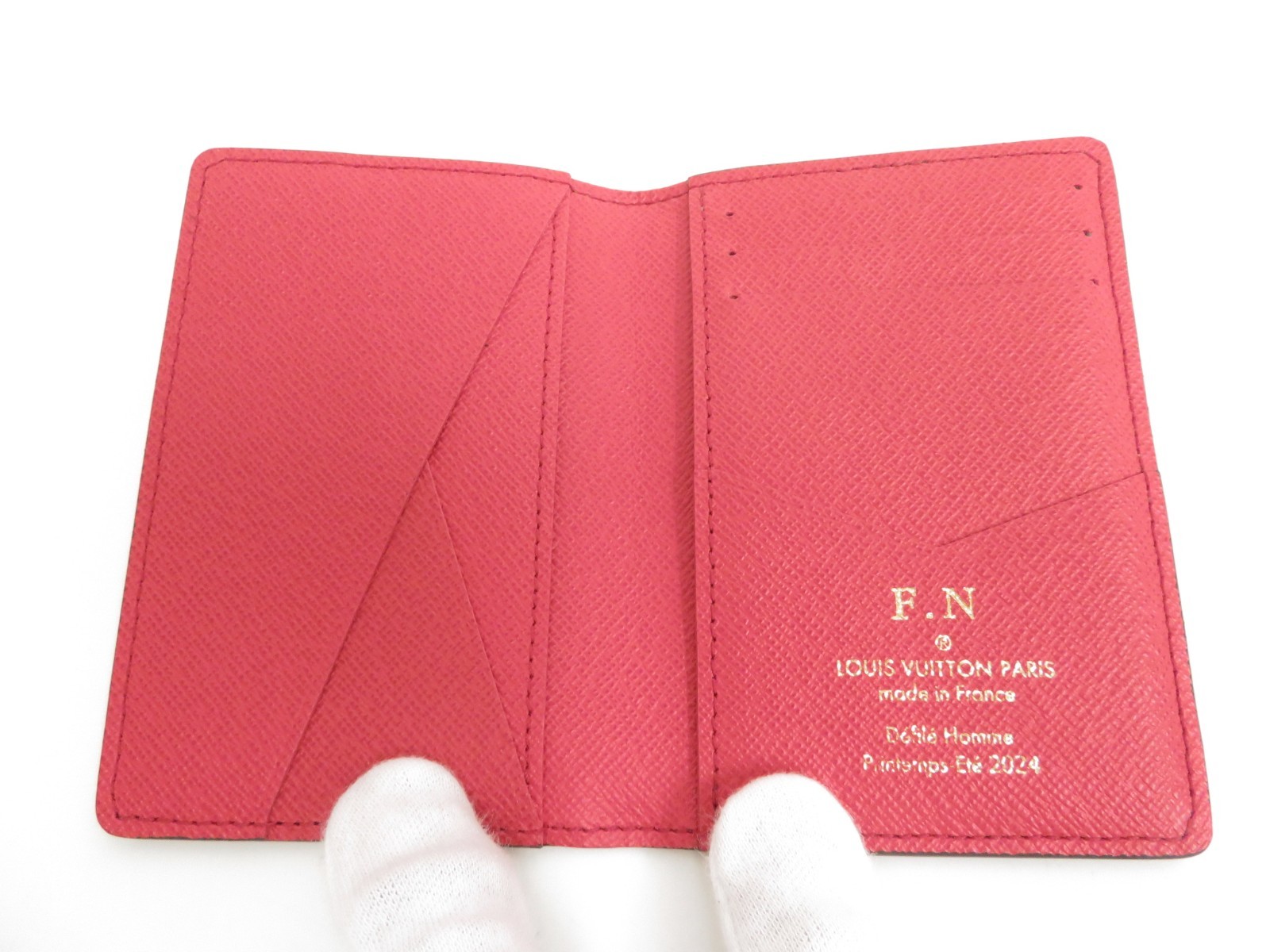 Auth LOUIS VUITTON Damier Giant Pocket Organizer de Poche Card Case F#53497