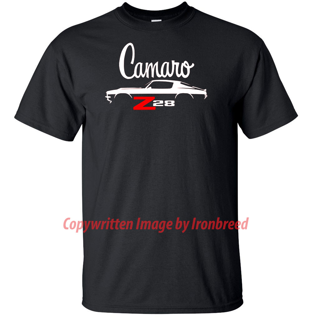1970 1971 1972 1973 CAMARO Z28 T-Shirt Car Silhouette 2nd Gen rs ss 70 71 72 73