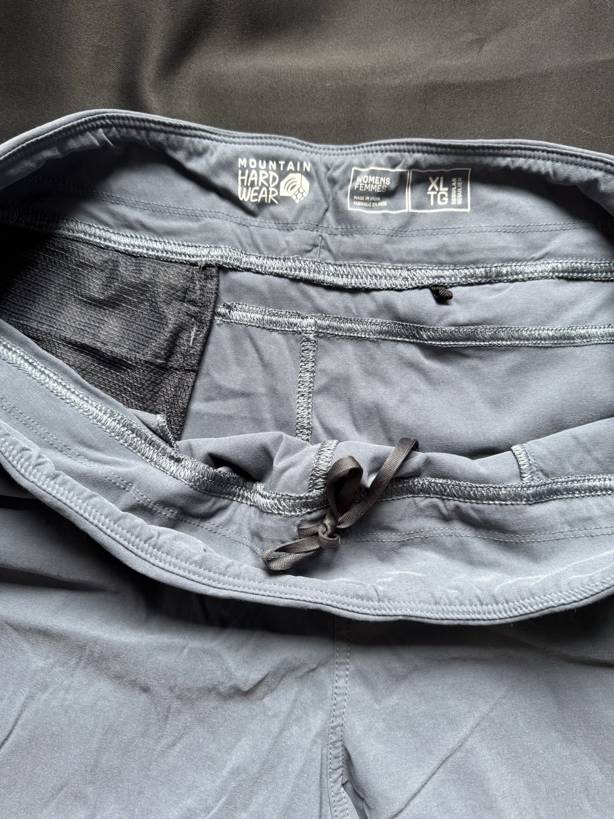 New Mountain Hardware Waist 18” Women’s Gray Lightweight Stretchy Crop Pants XL
