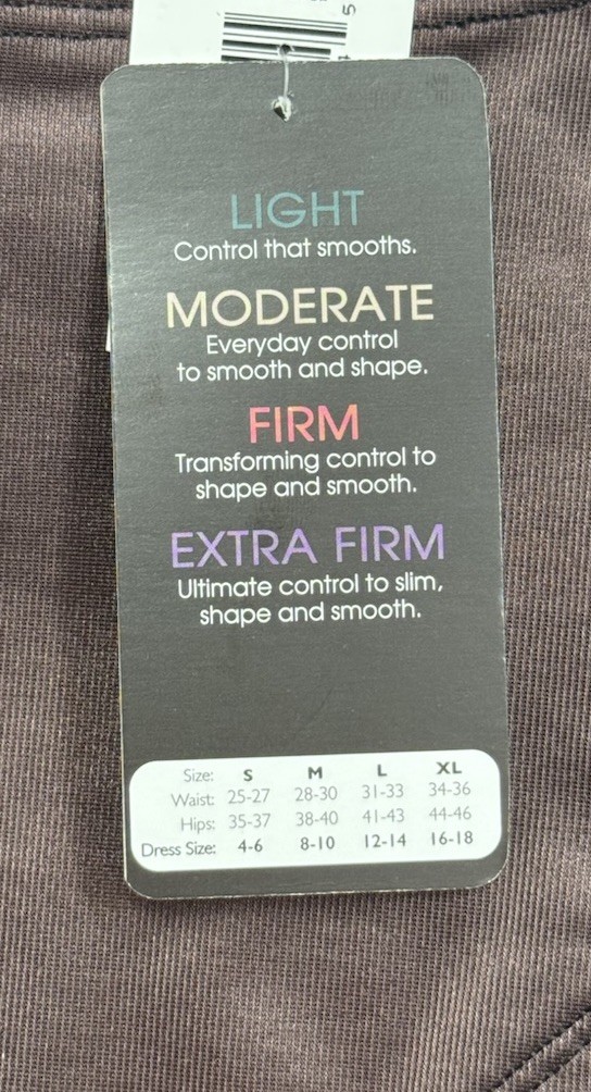 TC FINE INTIMATES Womens Shaping Brief Panty Brown Espresso Medium Control Sz XL