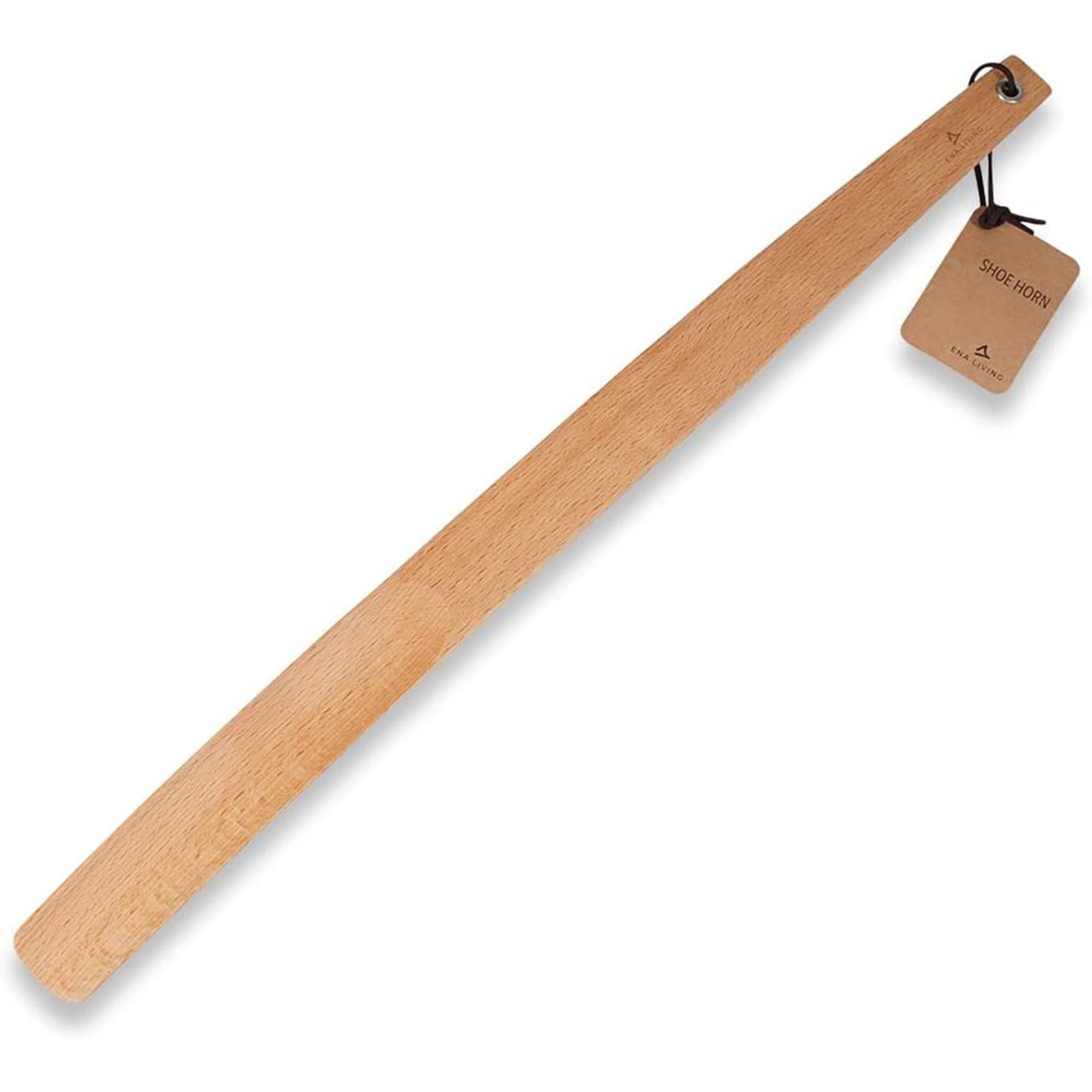 Beechwood Shoe Horn, 21.6” Long Handle for Seniors, Smooth & Sturdy, Extra