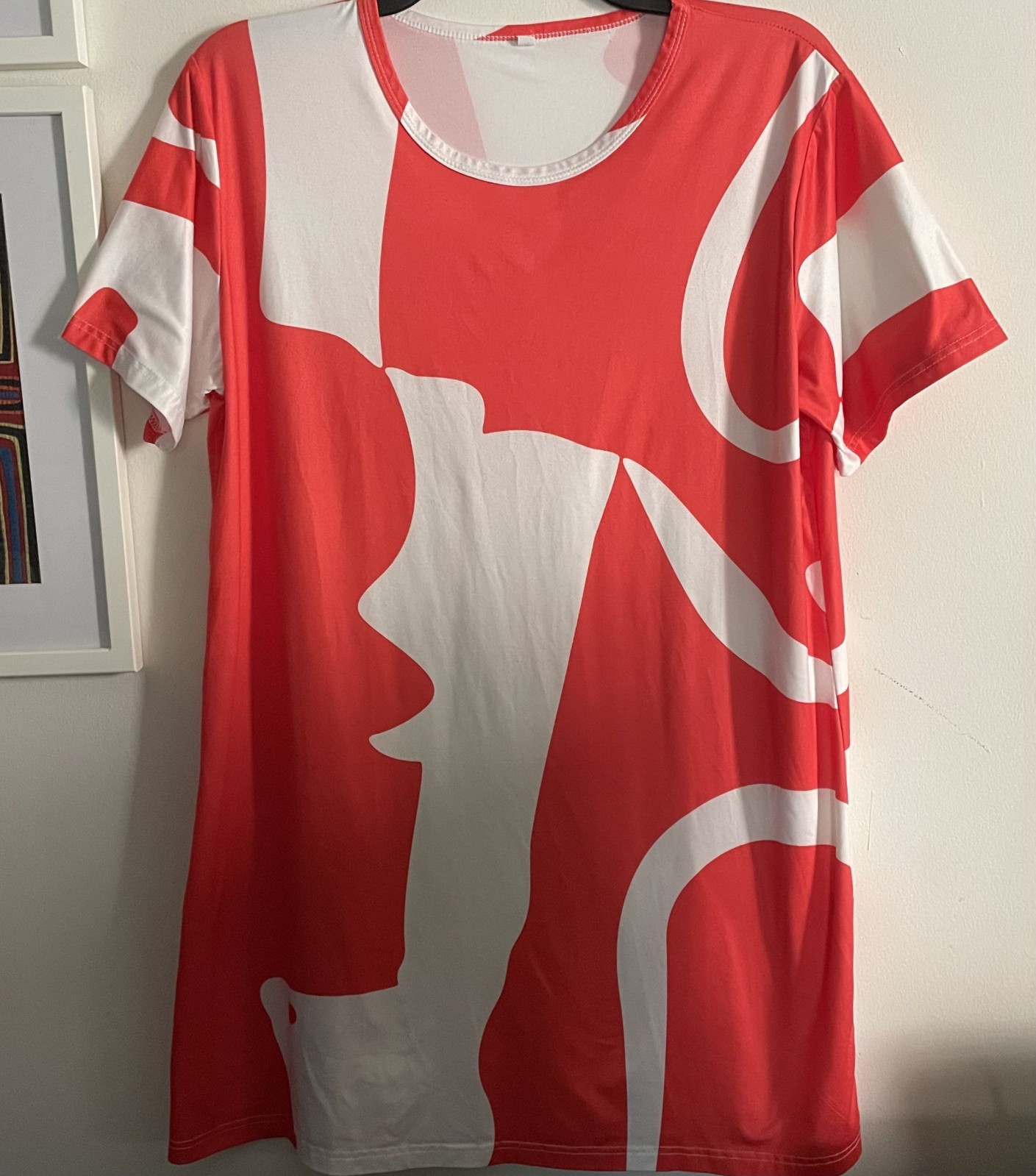 Women’s Dress, Large, Machine Wash, Summer Comfort, Artsy/Contemporary