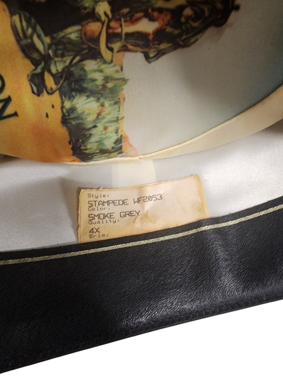 Stetson Stampede Cowboy Hat Smoke Grey 4X Fur Felt Western Hat w/ Box Size 7