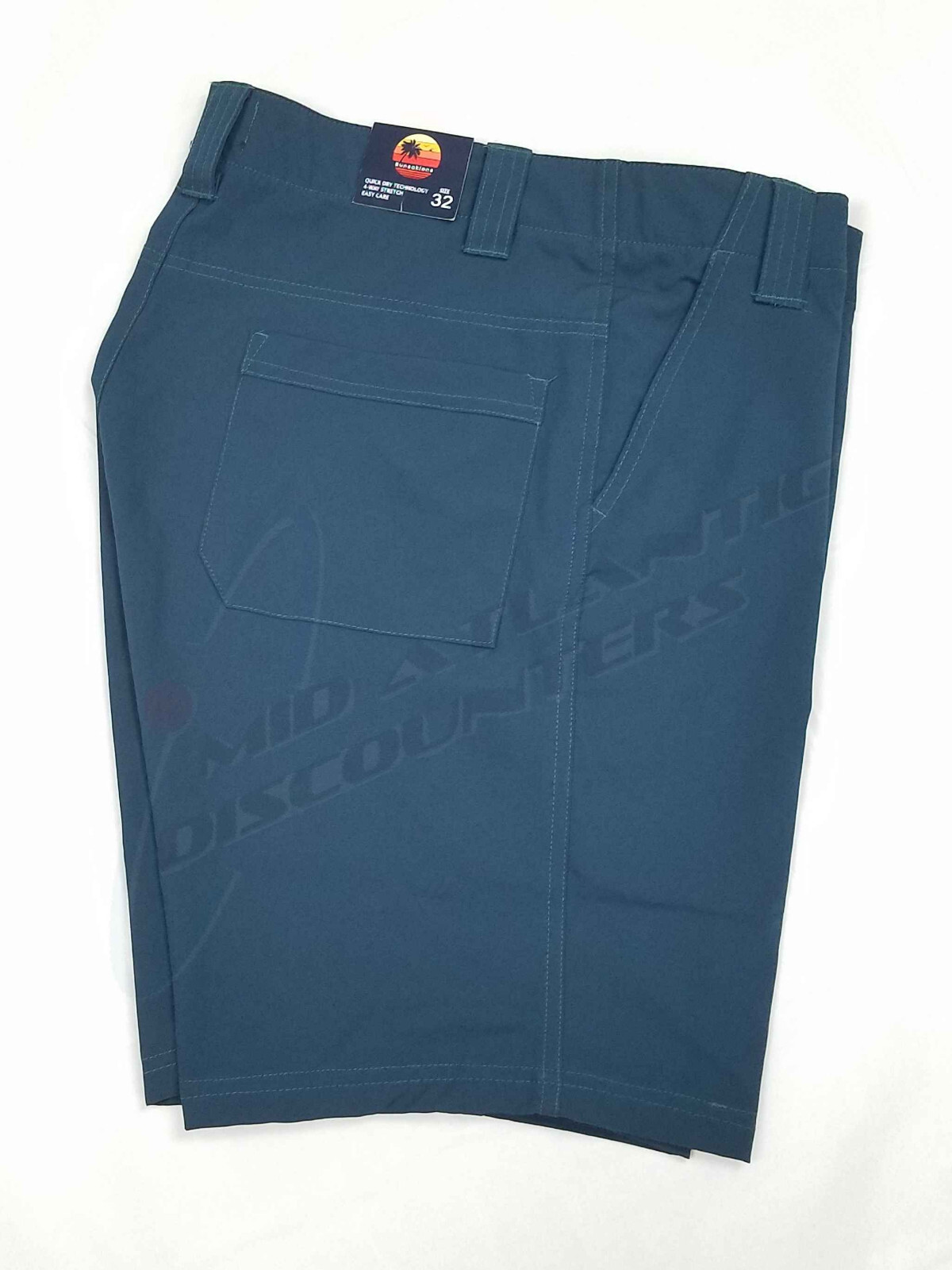 Sunsations Multi-Functional Cargo Hybrid Stretch Shorts Swim Trunks Navy Blue 32