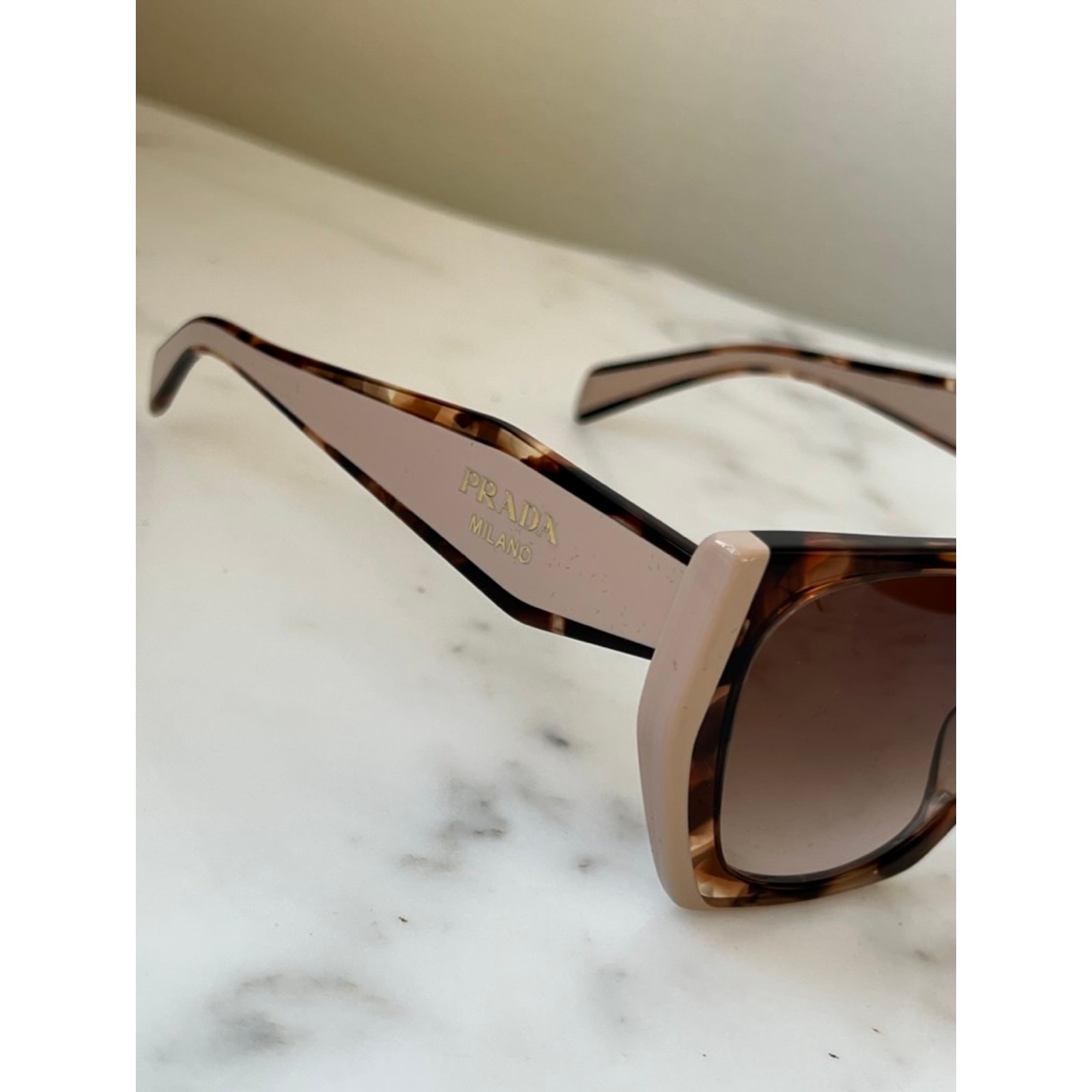 NEW Prada PR15WS Cat Eye Sunglasses in Tortoise Powder