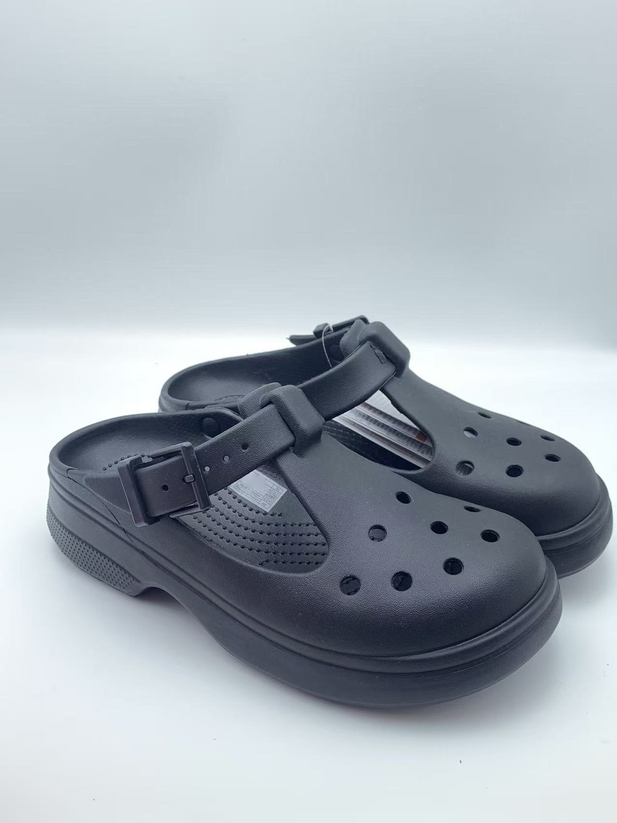 Crocc Classic Mary Jane Clogs Black Women Platform Beach Outdoor Casual Shoes