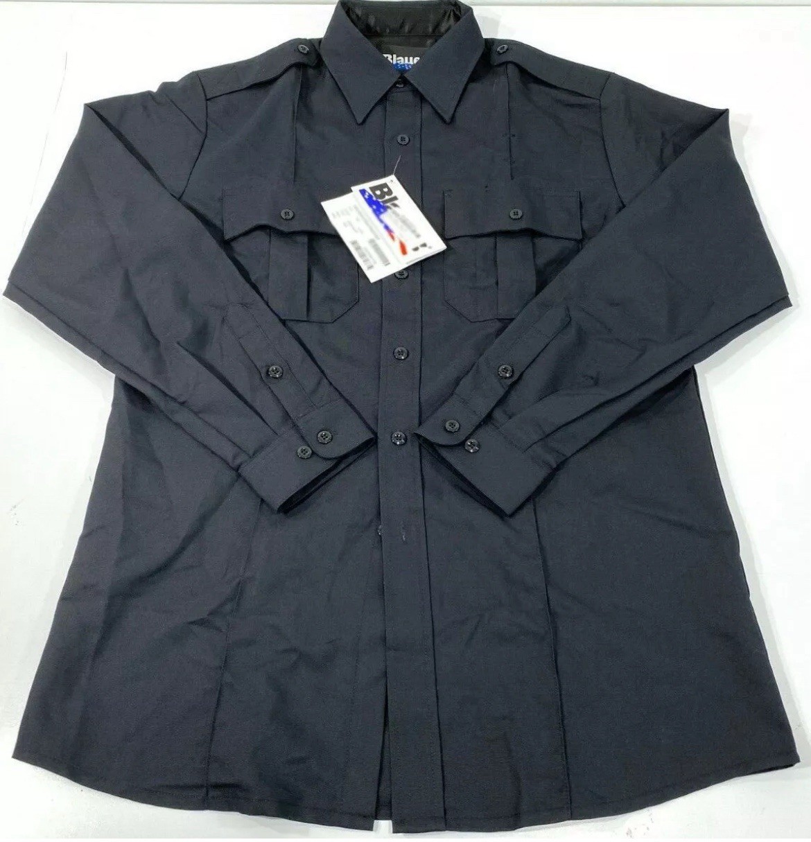 NEW BLAUER MENS CLASSACT LONG SLEEVE RAYON SHIRT 8459-7 DARK NAVY 16 x 34