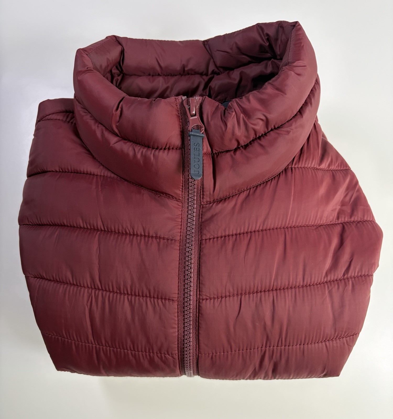 Joules Mens Puffer Gilet Jacket Burgundy Size XL, Hiking,walking, Quilted Warm.