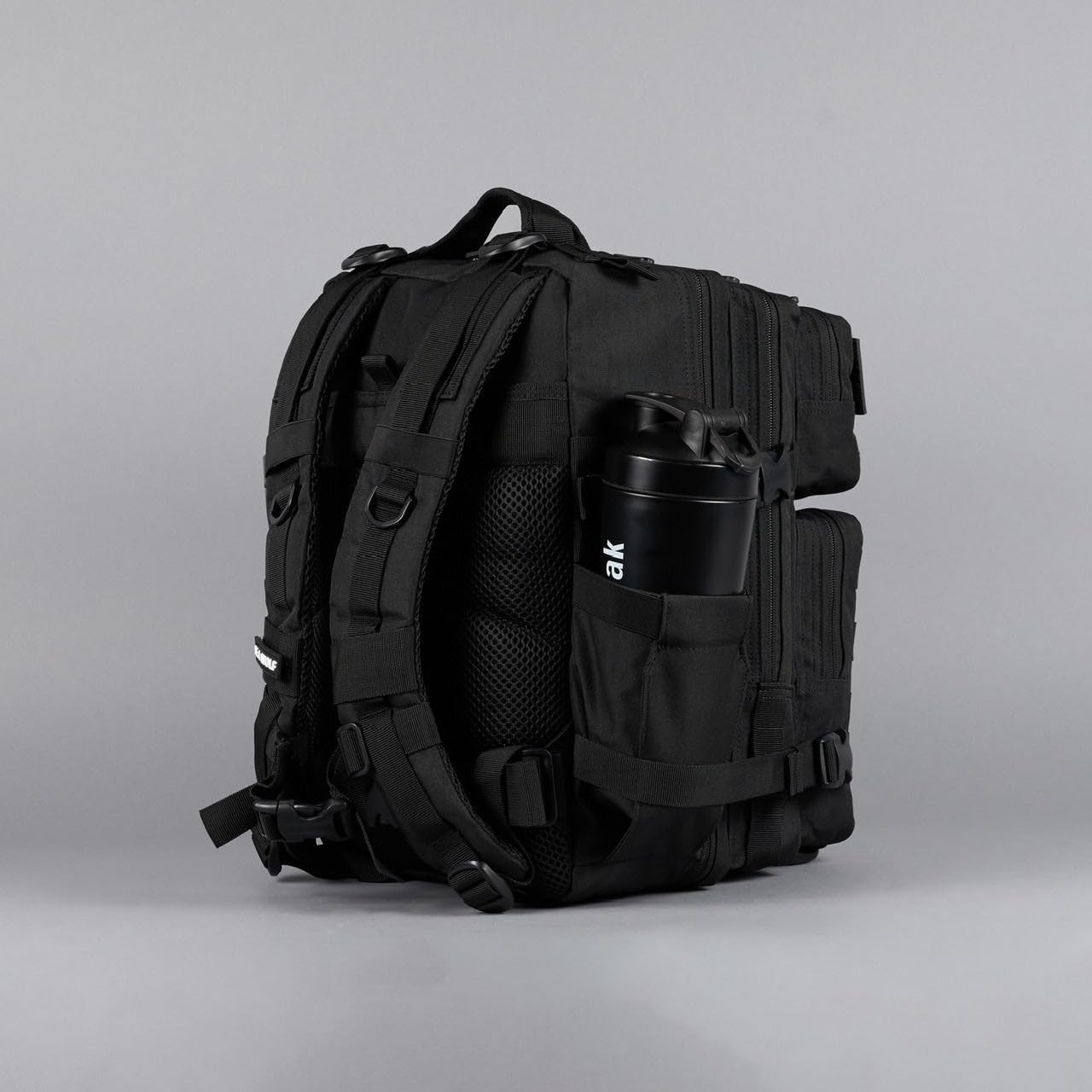 Tactical Gym Backpack, 25L, Waterproof Oxford, MOLLE Webbing, Laptop Pocket