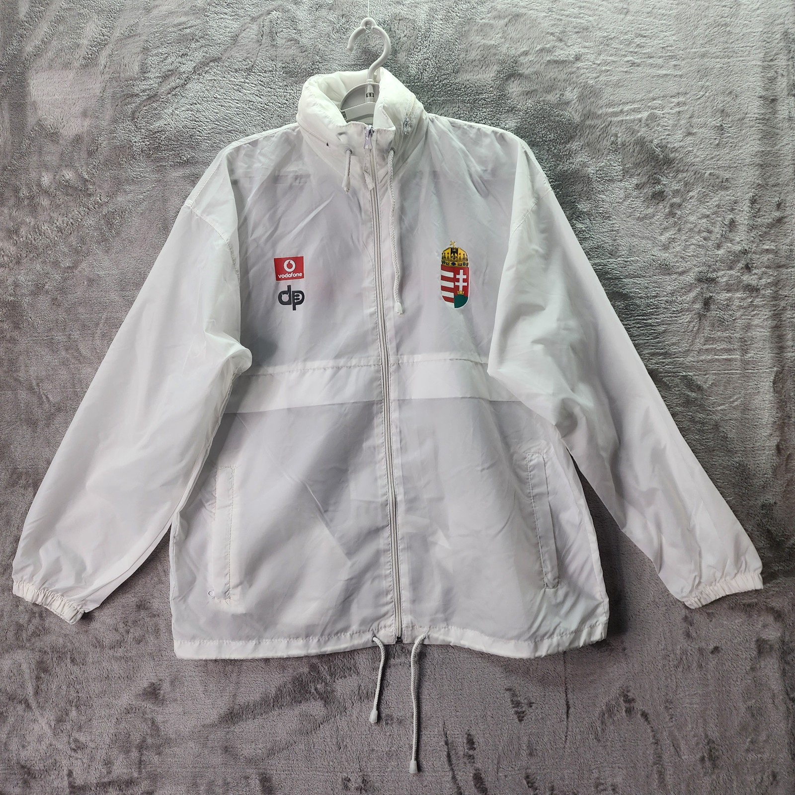 Diapolo Hungary Vodafone Team Windbreaker Jacket White Men’s Small S NWT