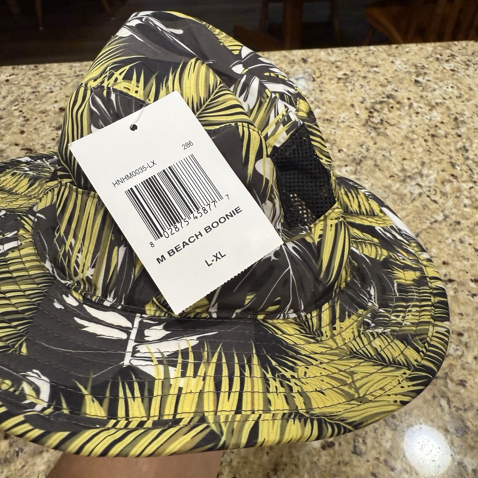 HURLEY Beach Boonie Sun Hat Tropical Palm Print Beach Size L-XL New with tags