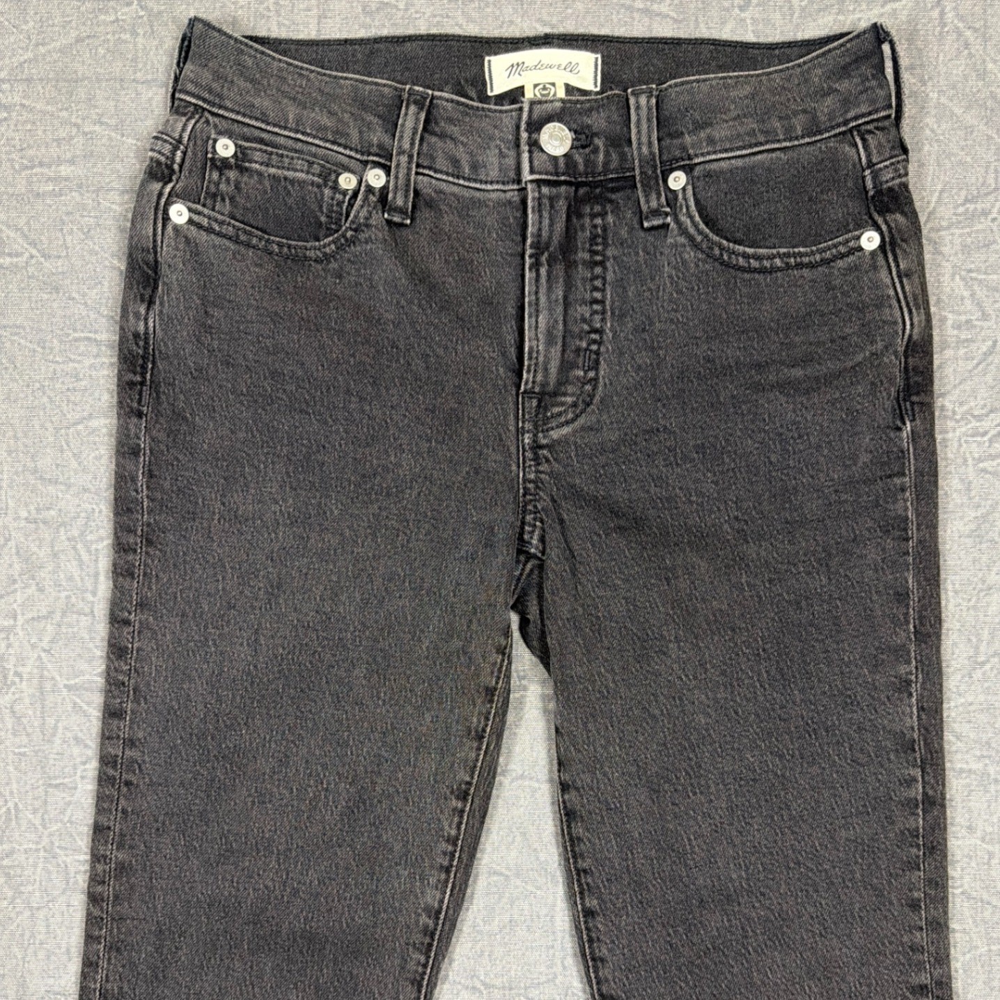 Madewell Jeans Womens 25P The Mid-Rise Perfect Vintage Black Straight Leg