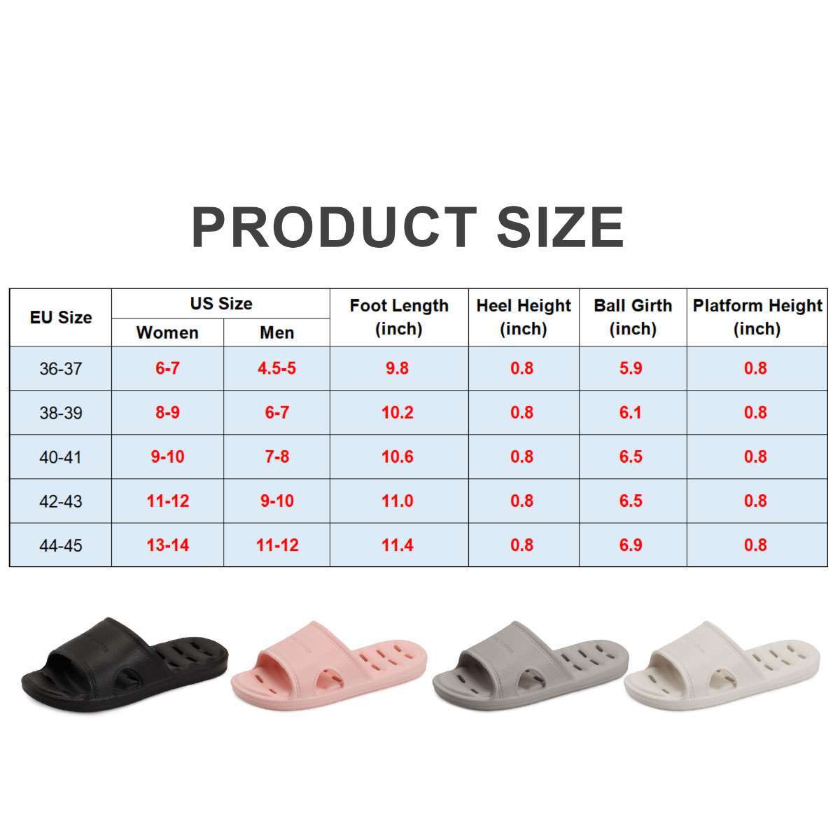 Unisex Anti-slip Soft Light Shower Slippers Bathroom Hollow Flat Sandals Shoes