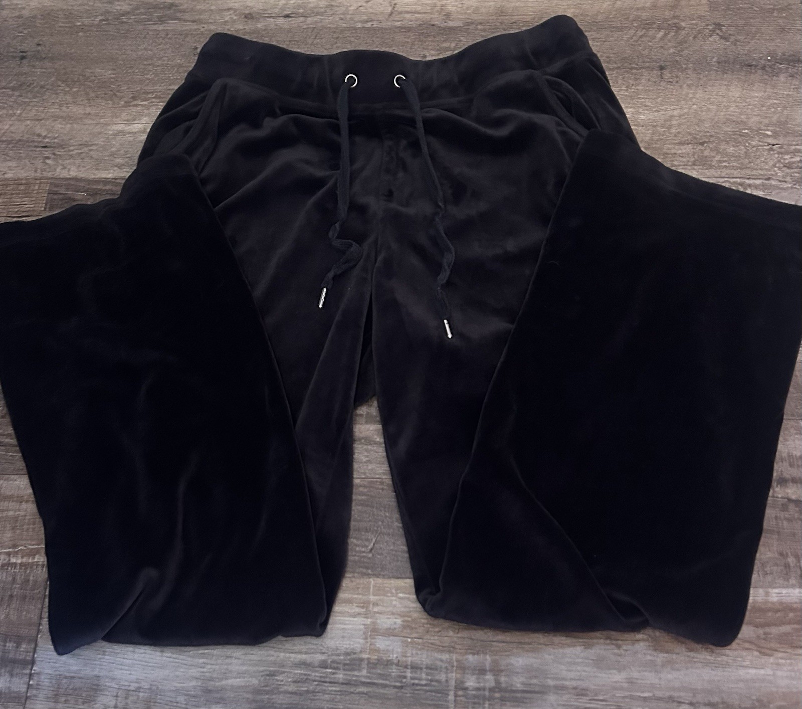 Gloria Vanderbilt Women’s Black Solid Jogger Pants Elastic Waist Drawstring M
