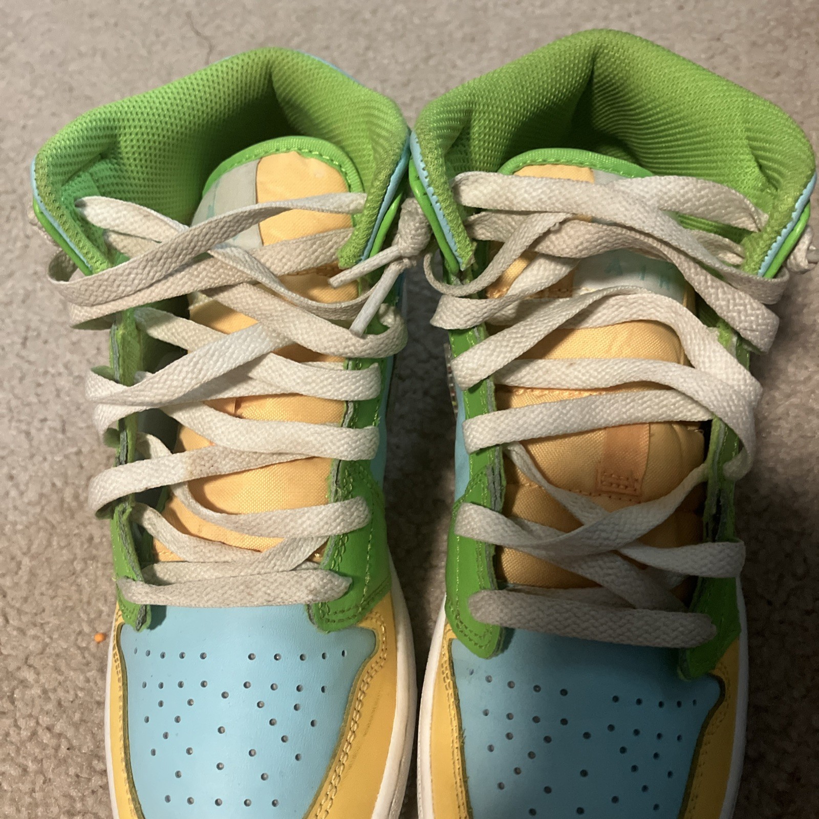 Nike Air Jordan 1 Mid SE Recycled Grind GS Size 4.5Y Glacier Ice Blue DX4368 400
