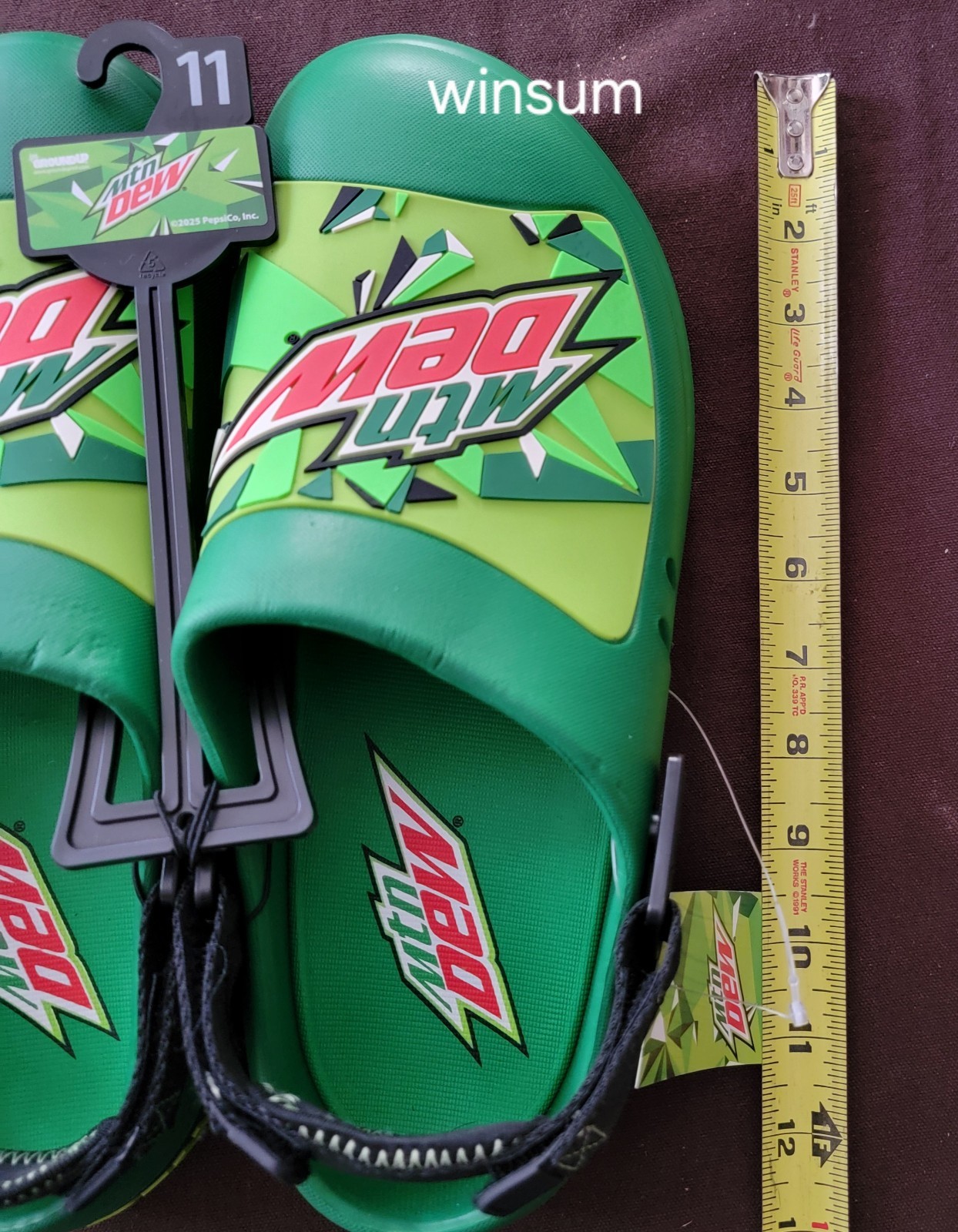 Mountain Dew Clogs Unisex Adult Slip-On Sandals Water-Friendly Shoes Size 11