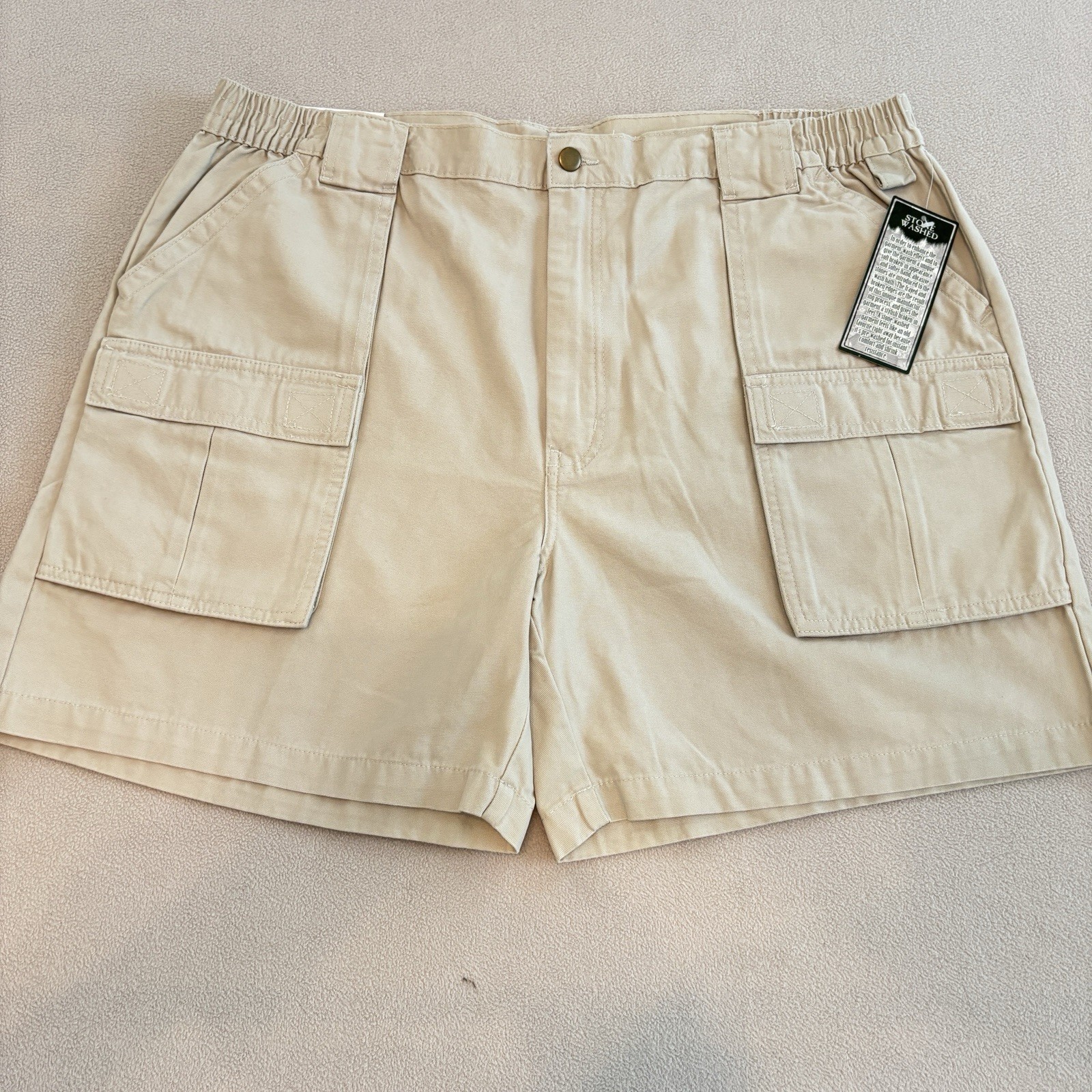 RedHead Men’s Trail Cargo Shorts Stonewash Cotton Comfort W42” Inseam 6”