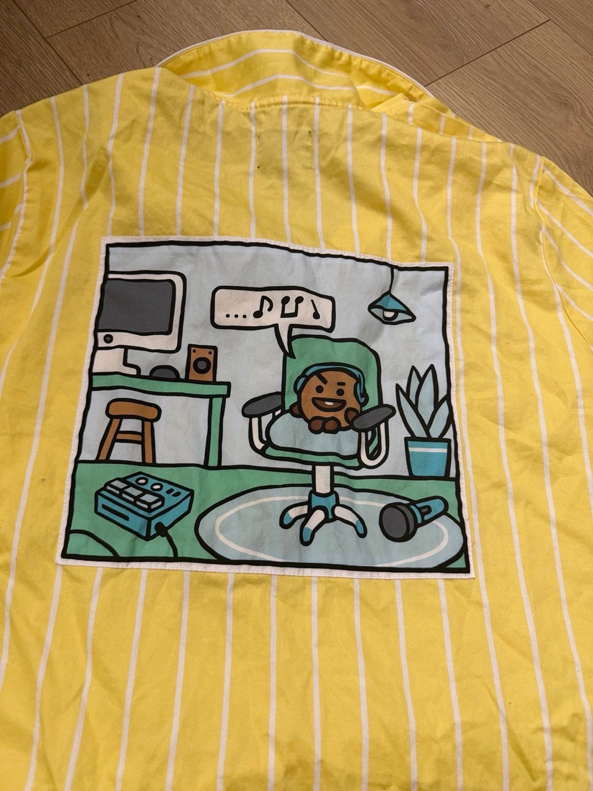 BTS B21 yellow striped nightgown or dress