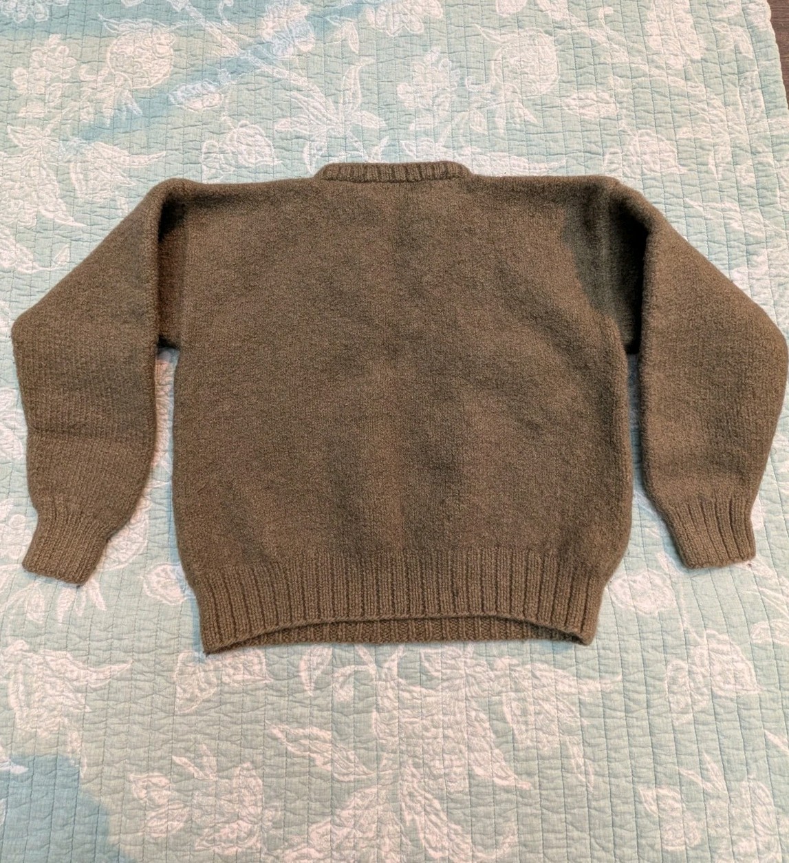 Evan Picone Wool Print Sweater.. Size L Measurements In Pictures See Photos