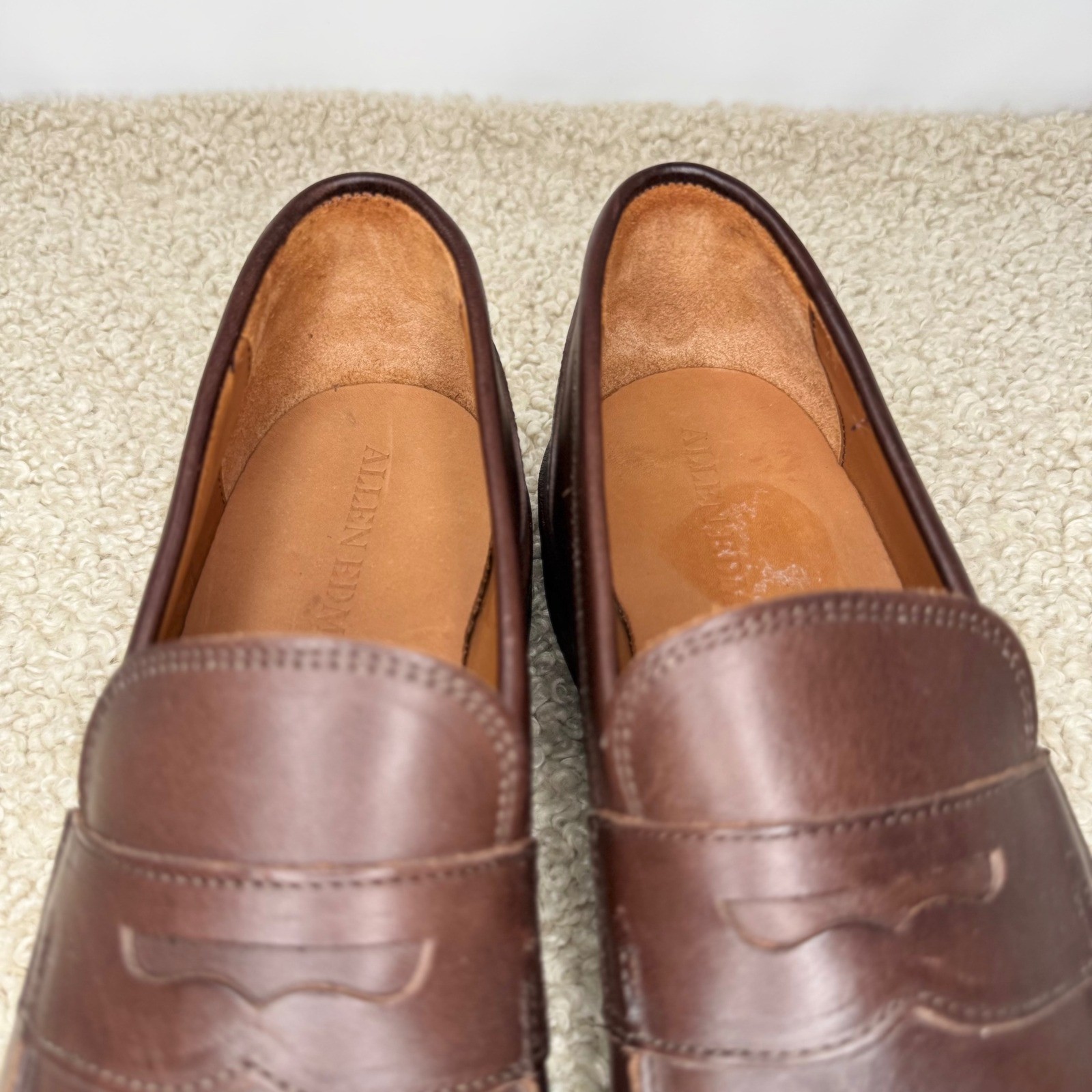 Allen Edmonds Denali Slip On Penny Loafers Men 11 D Dark Brown Leather