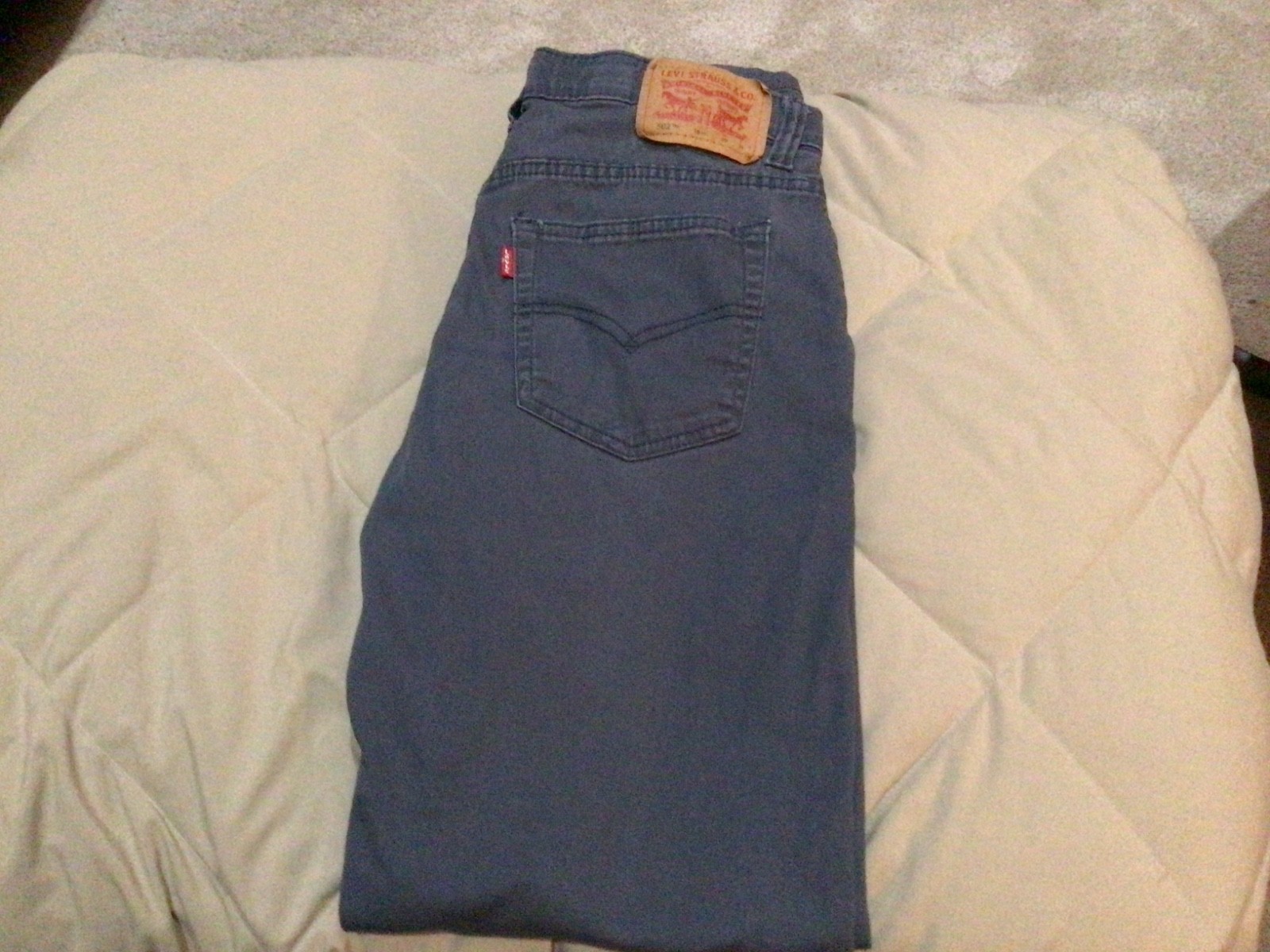 Levi’s Boys 502 Regular Chino- Dark Slate 29×31- 18 Reg Gray EUC