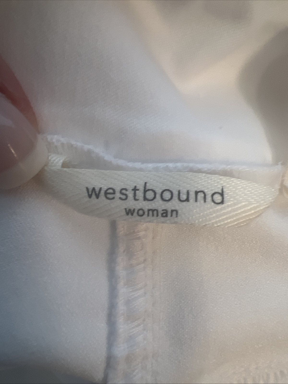 Westbound Crop Pants Woman 20W White Stretch Pockets 21 in Inseam Med Wt Fabric