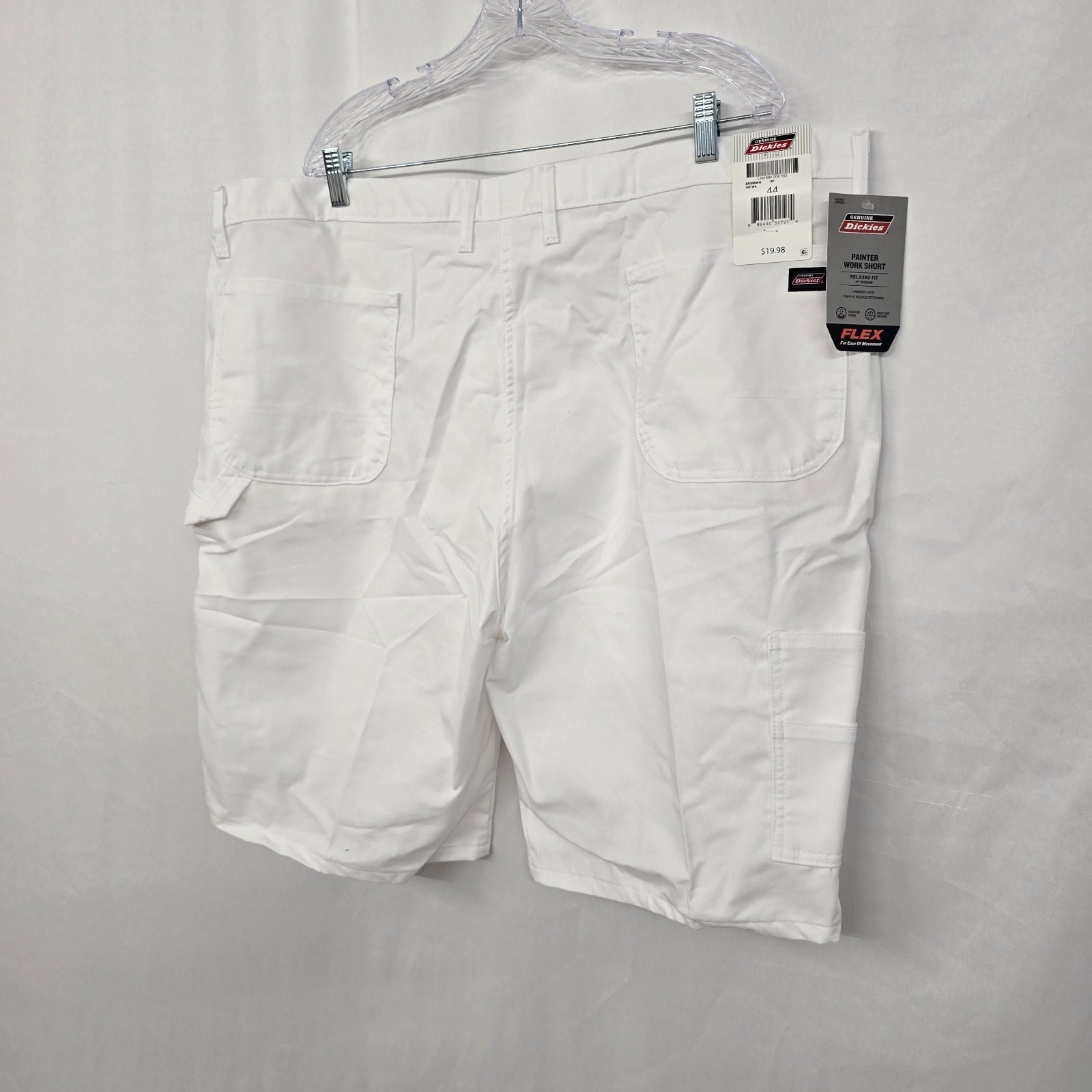 Dickies Painter Work Short Men’s 44 White Relaxed Fit Hammer Loop 11″ Inseam NWT