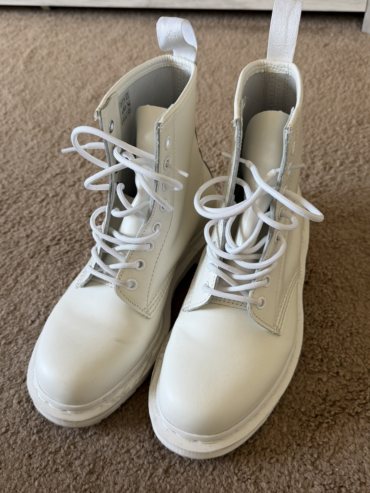 Dr. Martens 1460 Mono White Smooth Leather Boots