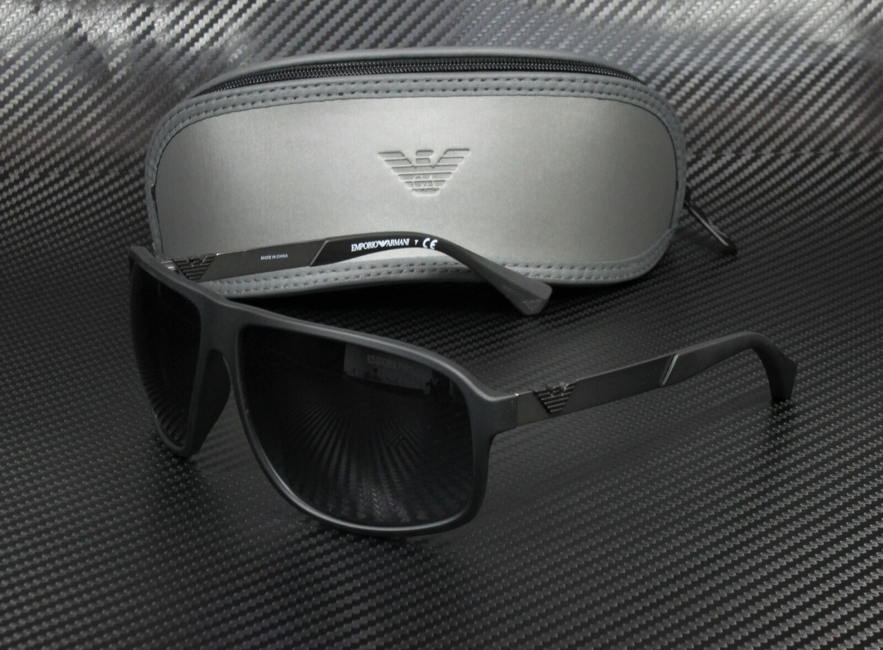 EMPORIO ARMANI EA4029 50638G Black Square 64 mm Men’s Sunglasses