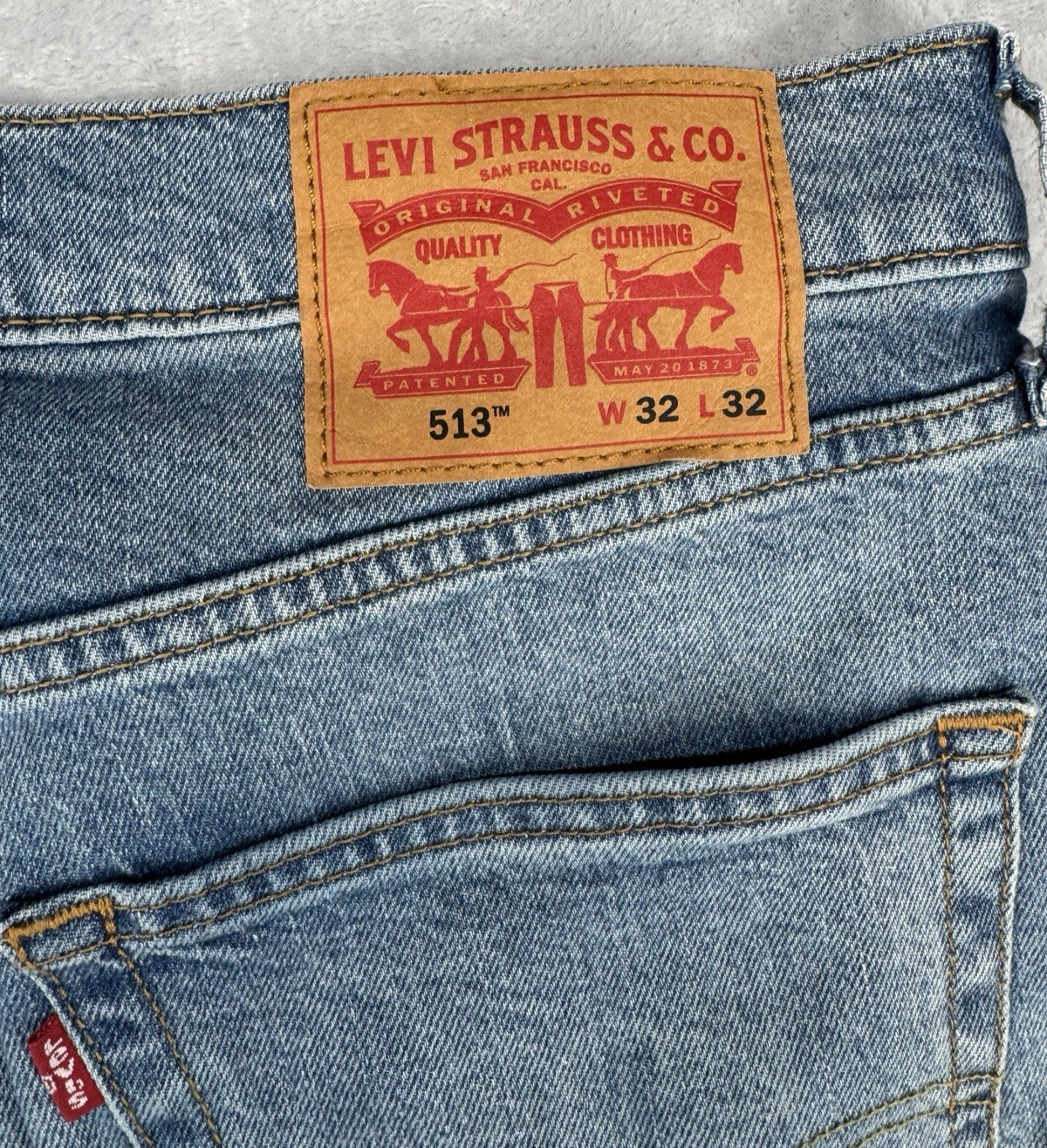 Levi’s 513 Jeans Medium Wash 5 Pocket Pants Levis Men’s 32×32